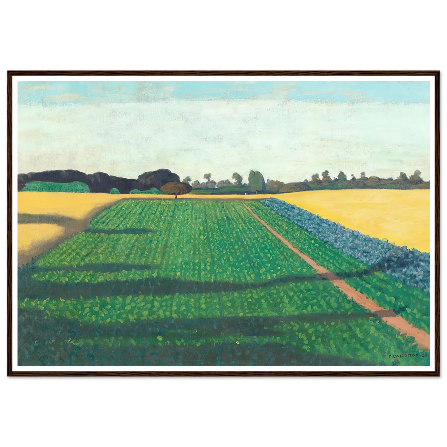 The Fields, Plateau Of Red Cross (1914) Art Print | Felix Vallotton-Quipham Collections
