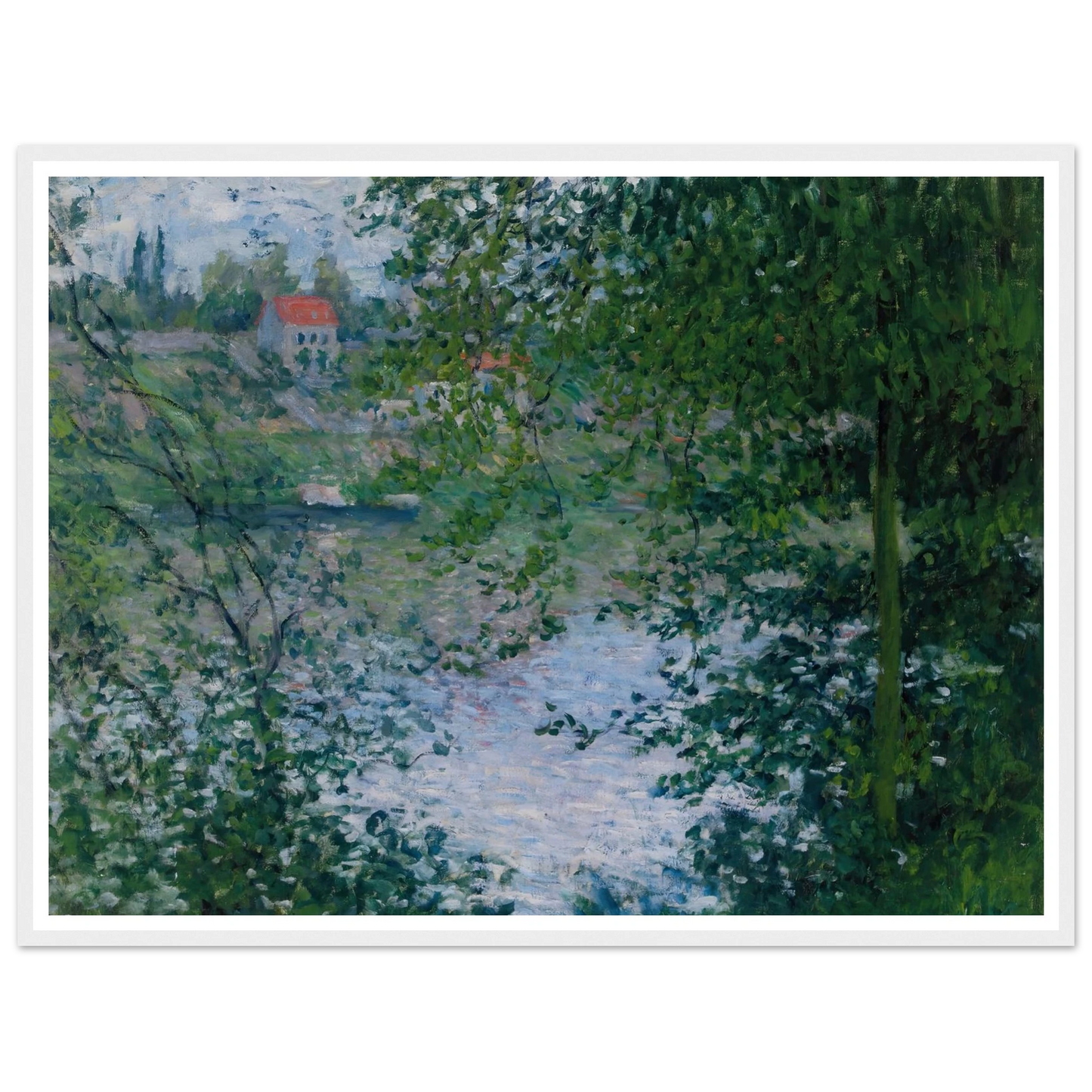 À Travers Les Arbres, Île De La Grande Jatte (1878) Art Print | Claude Monet-Quipham Collections