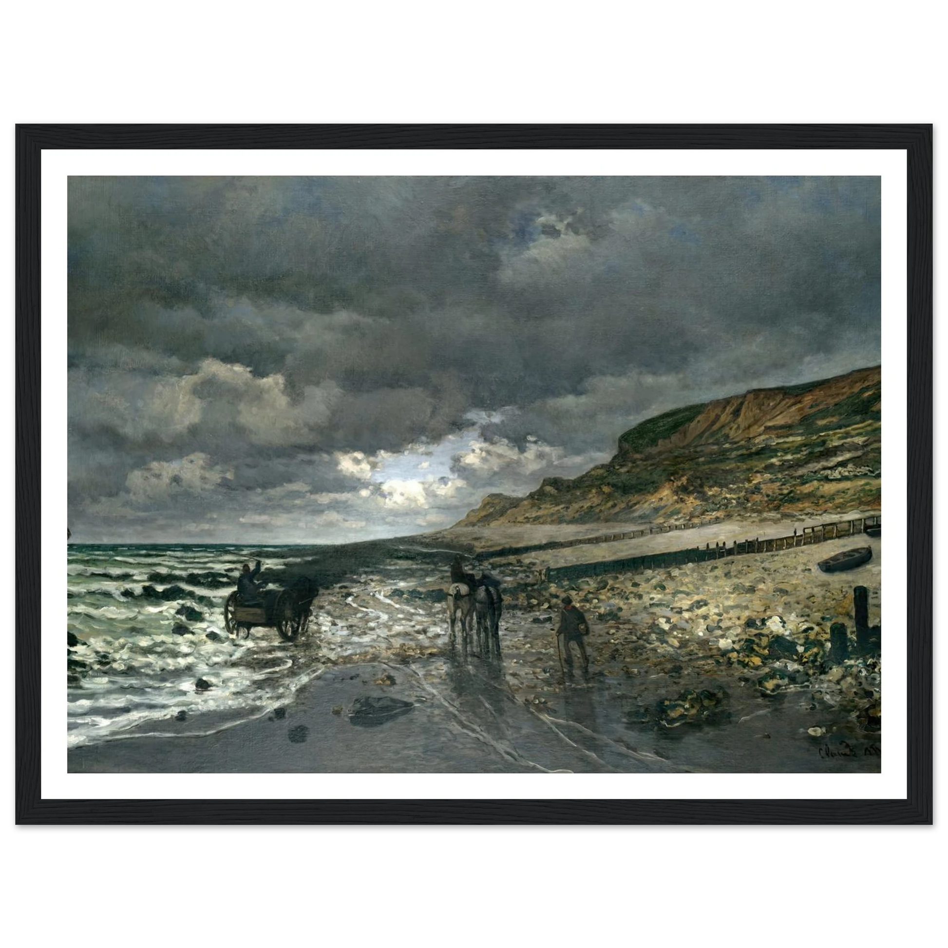 La Pointe de la Hève at Low Tide (1865) Art Print | Claude Monet-Quipham Collections