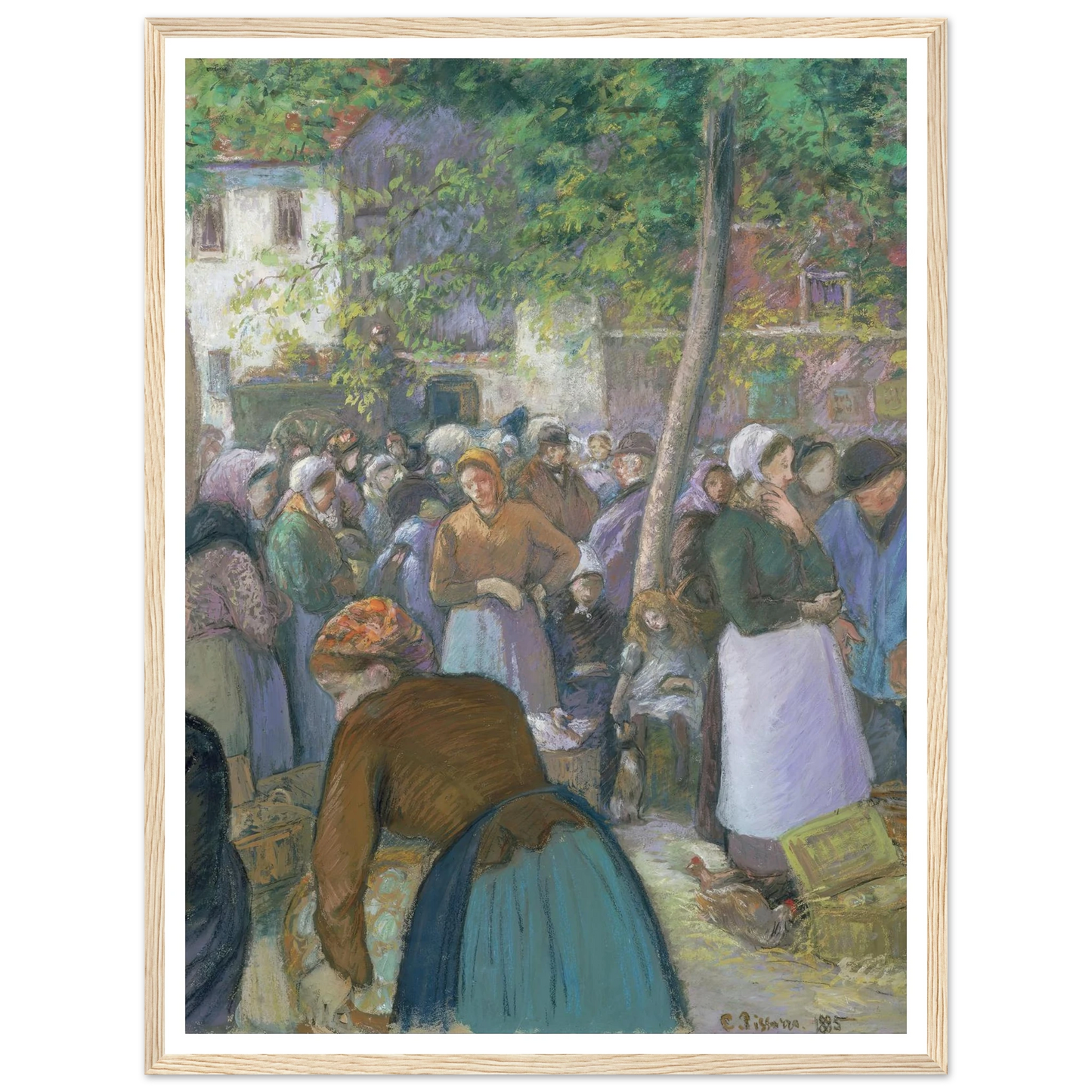 Poultry Market at Gisors (1885) Art Print | Camille Pissarro-Quipham Collections