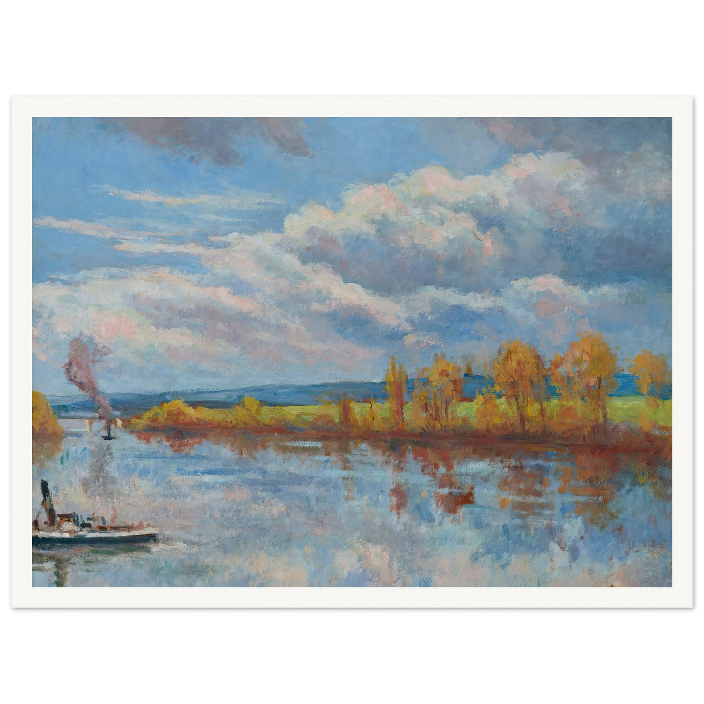 Bords de Seine à Guernes Art Print | Maximilien Luce-Quipham Collections