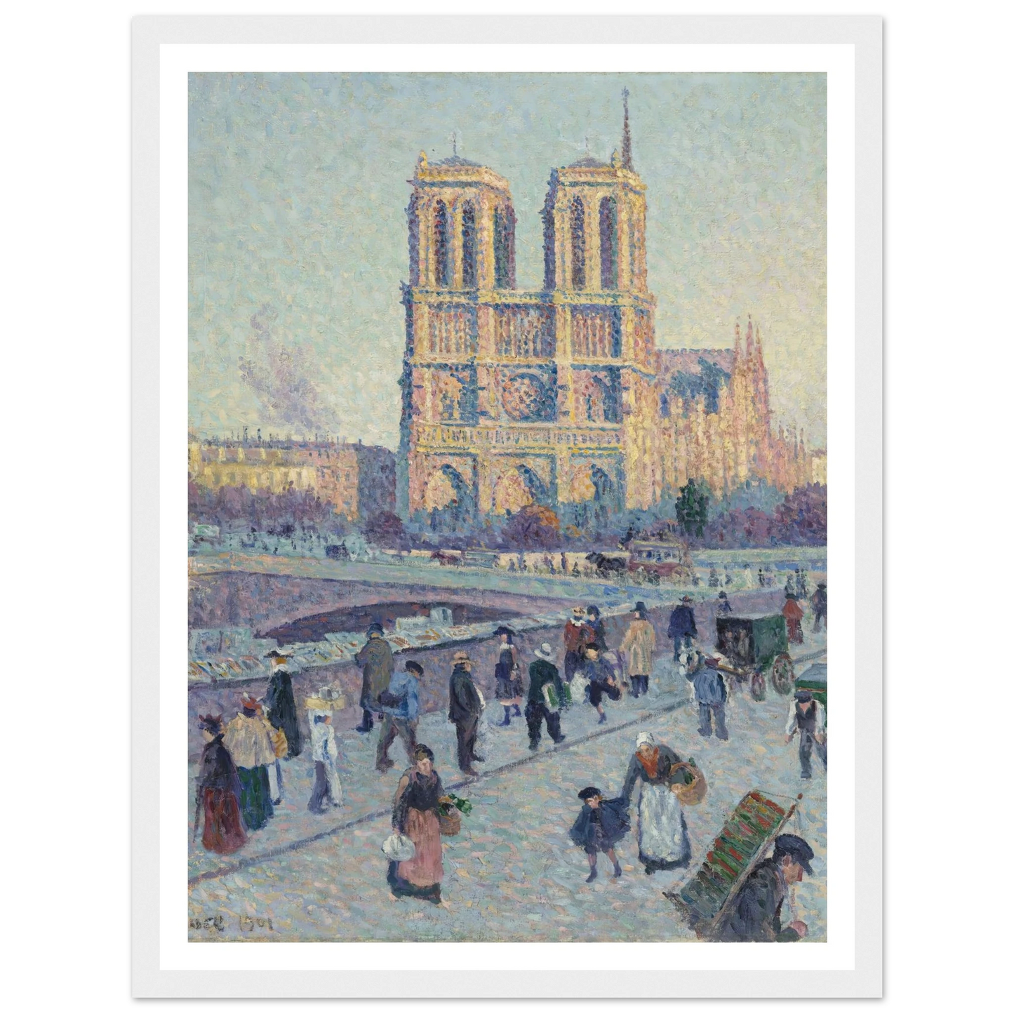 The Quai Saint-Michel and Notre-Dame Art Print | Maximilien Luce-Quipham Collections