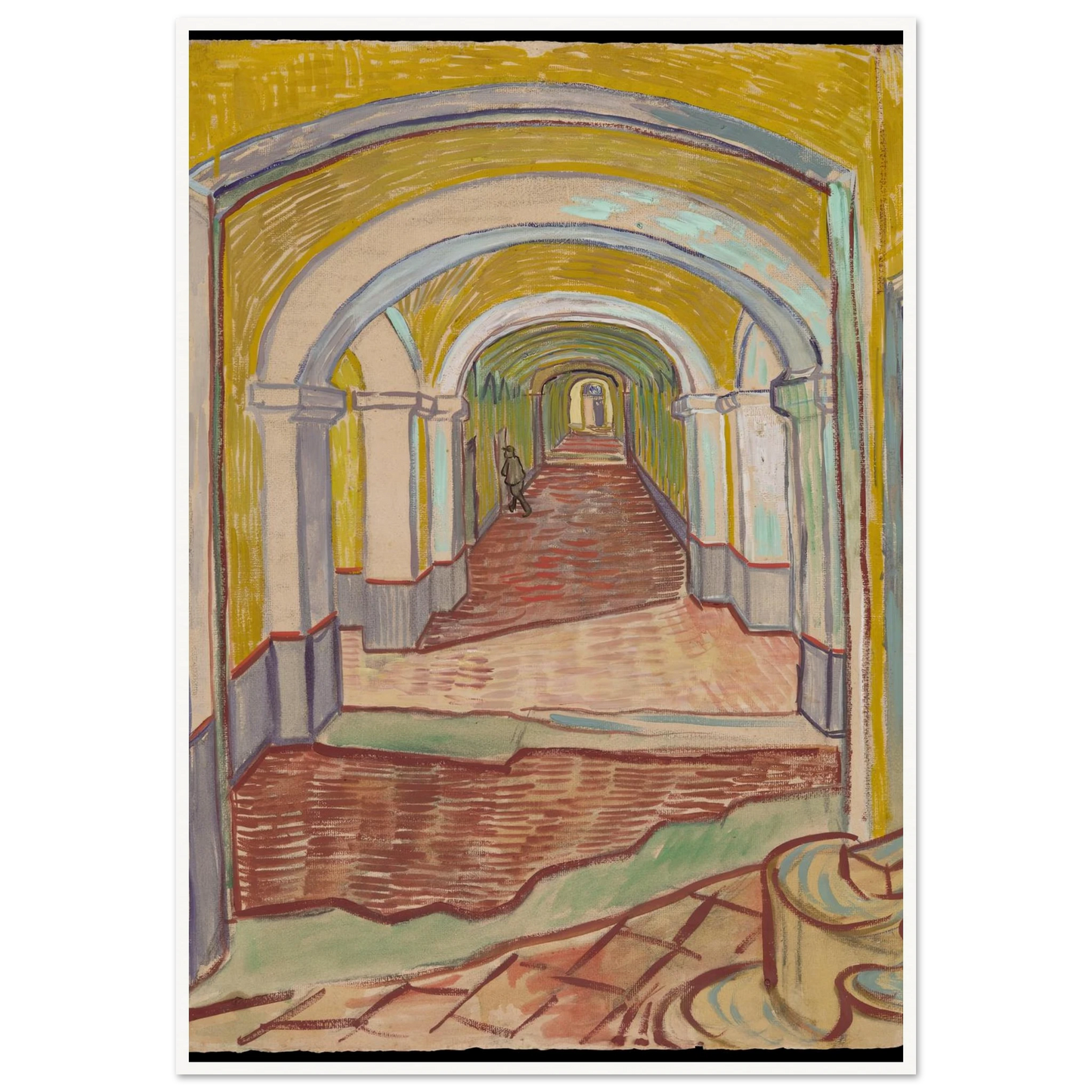 Corridor in the Asylum (1889) Art Print | Vincent van Gogh-Quipham Collections