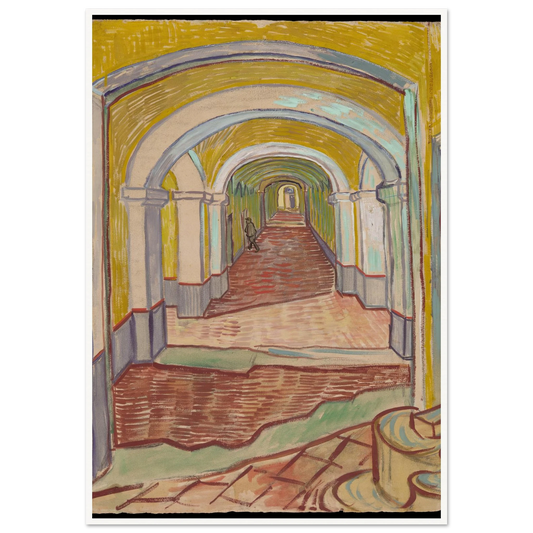 Corridor in the Asylum (1889) Art Print | Vincent van Gogh-Quipham Collections