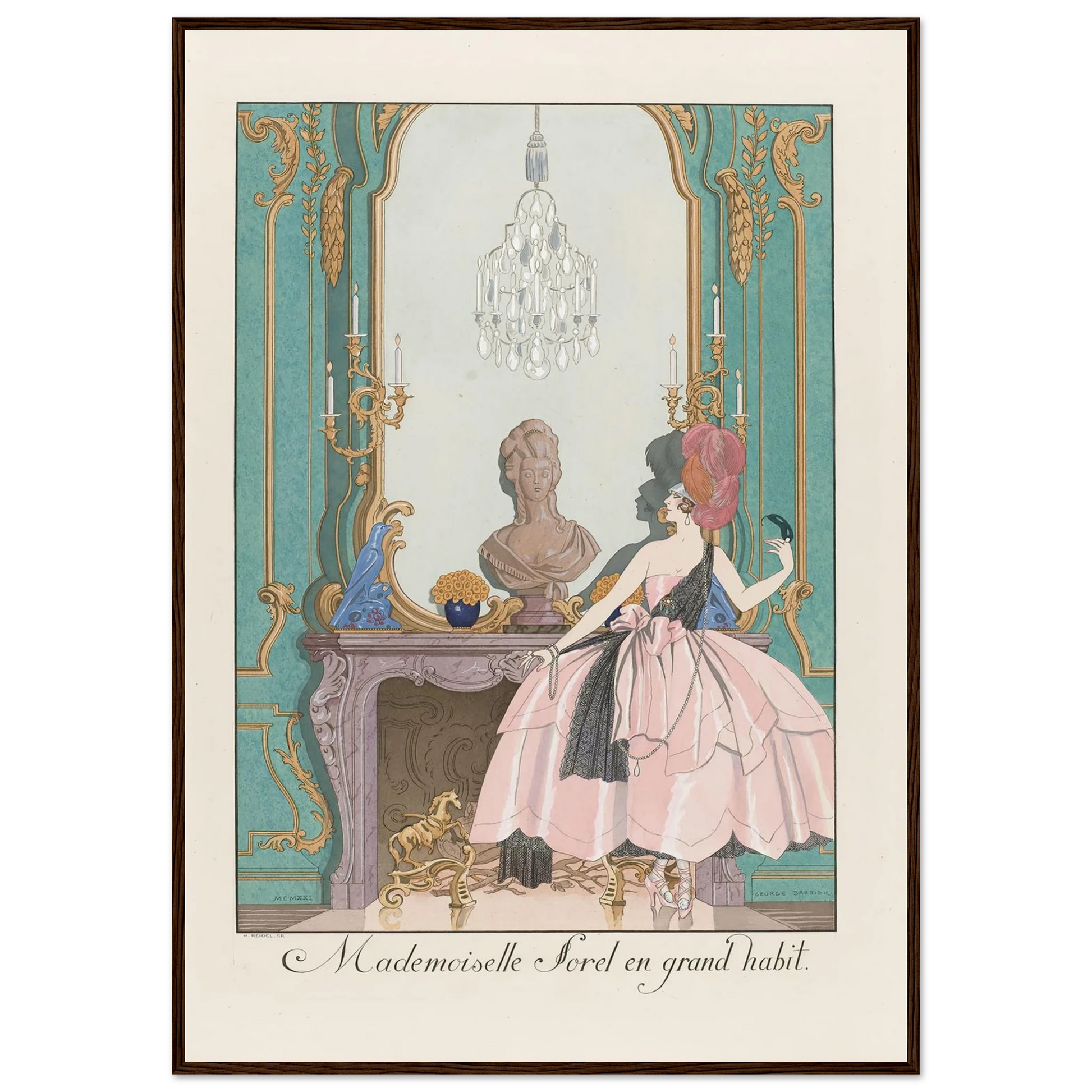 Mademoiselle Sorel en grand habit (1924) Art Print | George Barbier-Quipham Collections