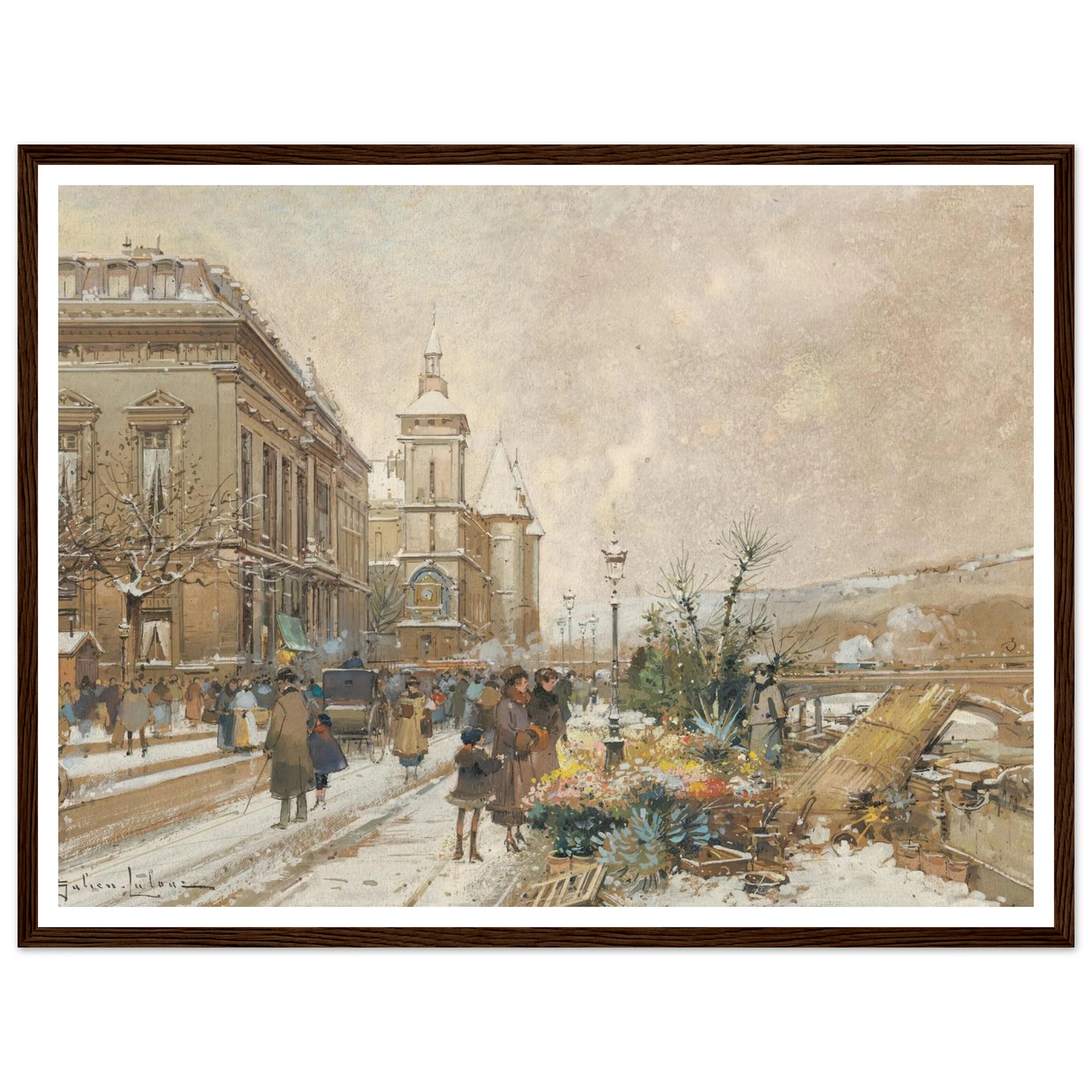 Le Marché aux fleurs Art Print | Eugene Galien Laloue-Quipham Collections