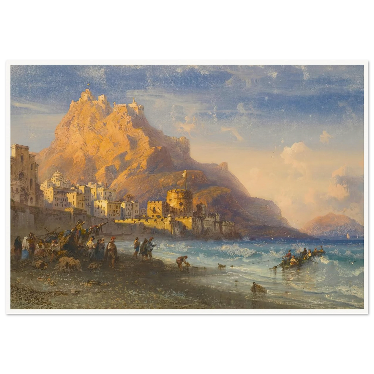 Coastal Landscape, Southern Italy Art Print | Carlo Bossoli-Quipham Collections