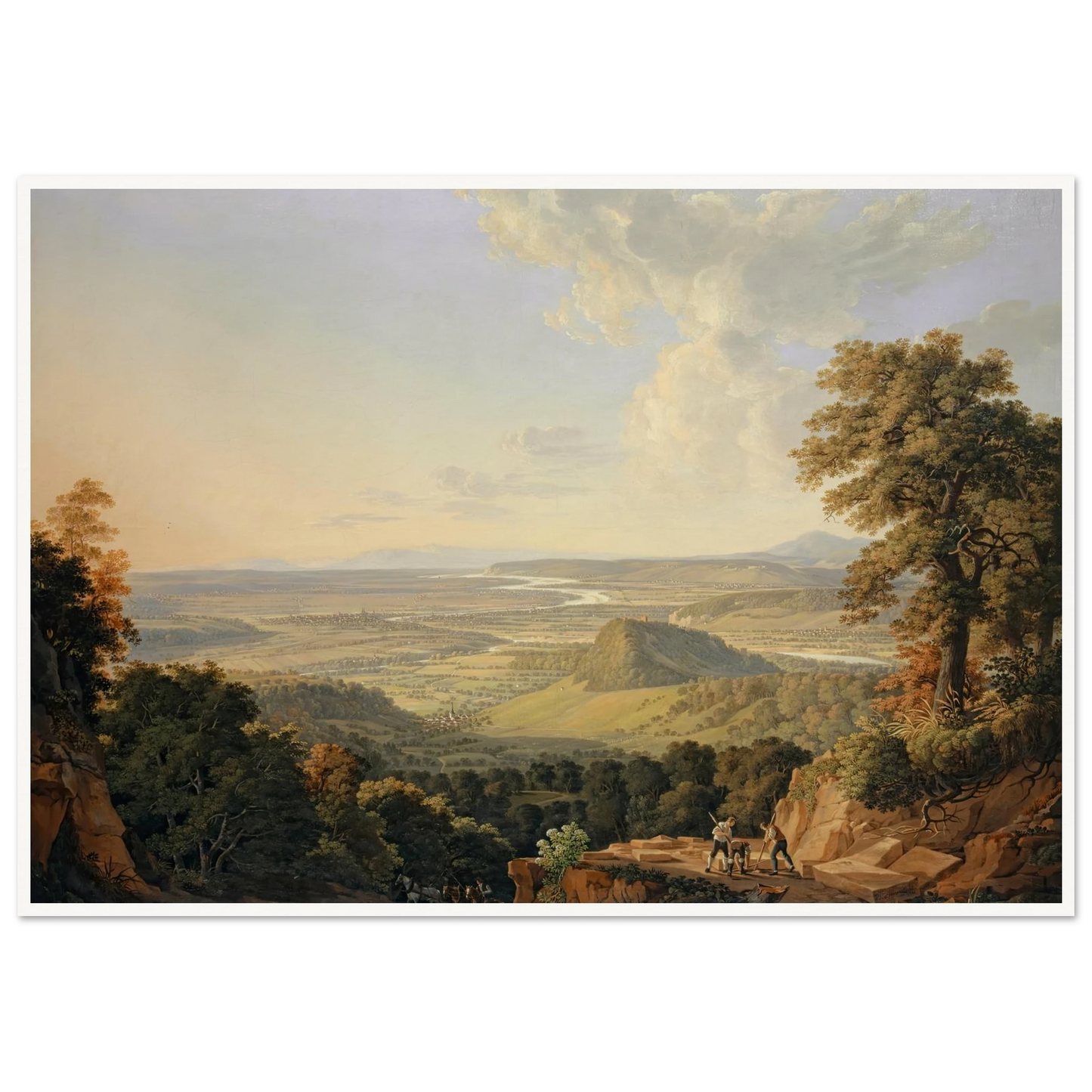 View from the Muttenz Quarry toward Basel (1811) Art Print | Peter Birmann-Quipham Collections