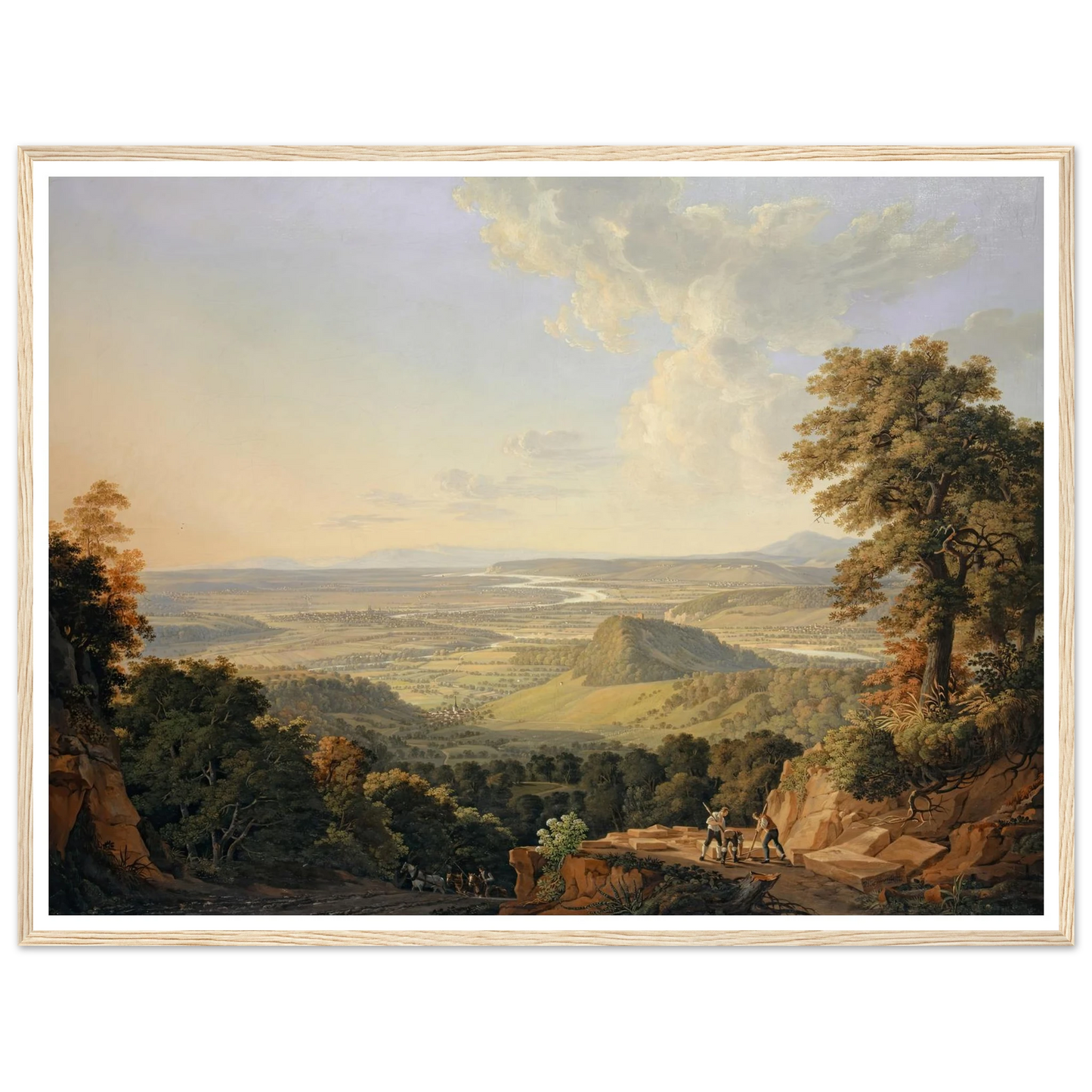 View from the Muttenz Quarry toward Basel (1811) Art Print | Peter Birmann-Quipham Collections