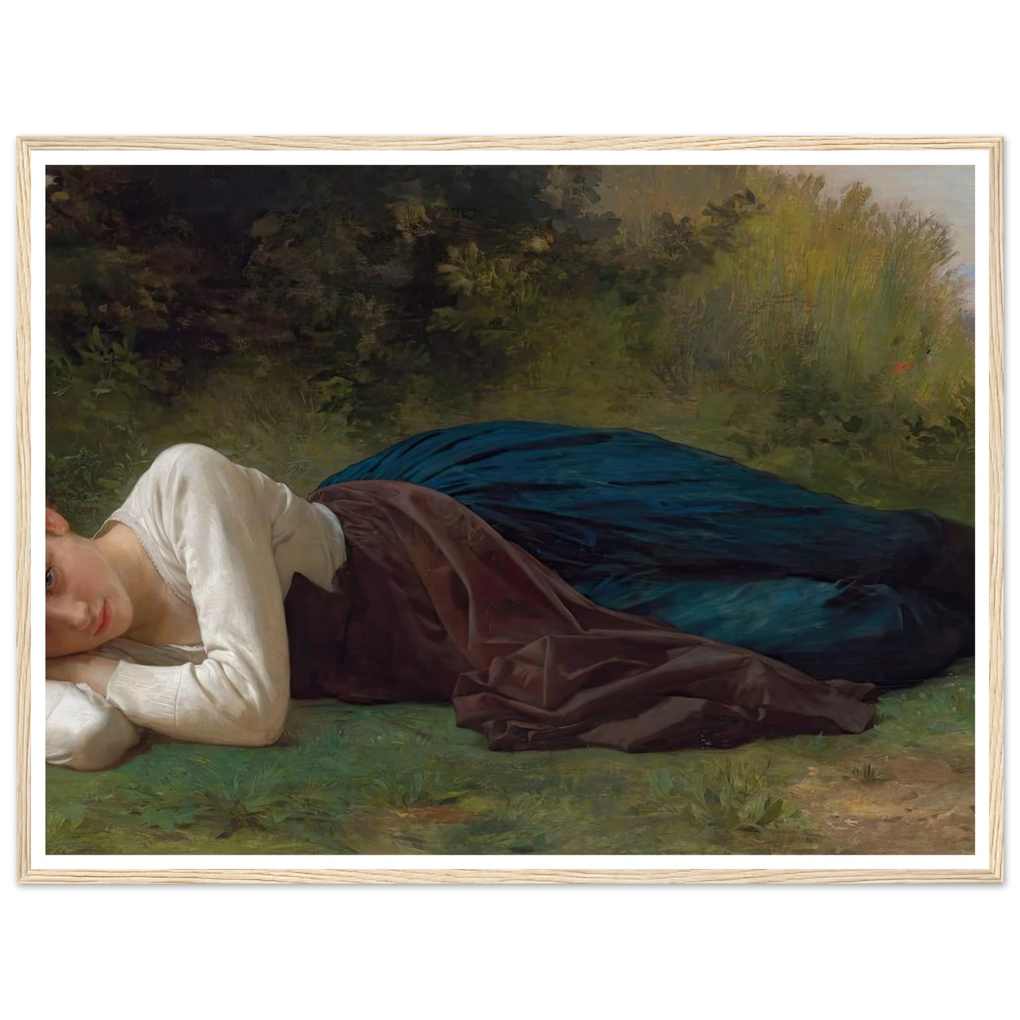 Le Repos (Jeune Fille Couchée) (1880) Art Print | William Bouguereau-Quipham Collections