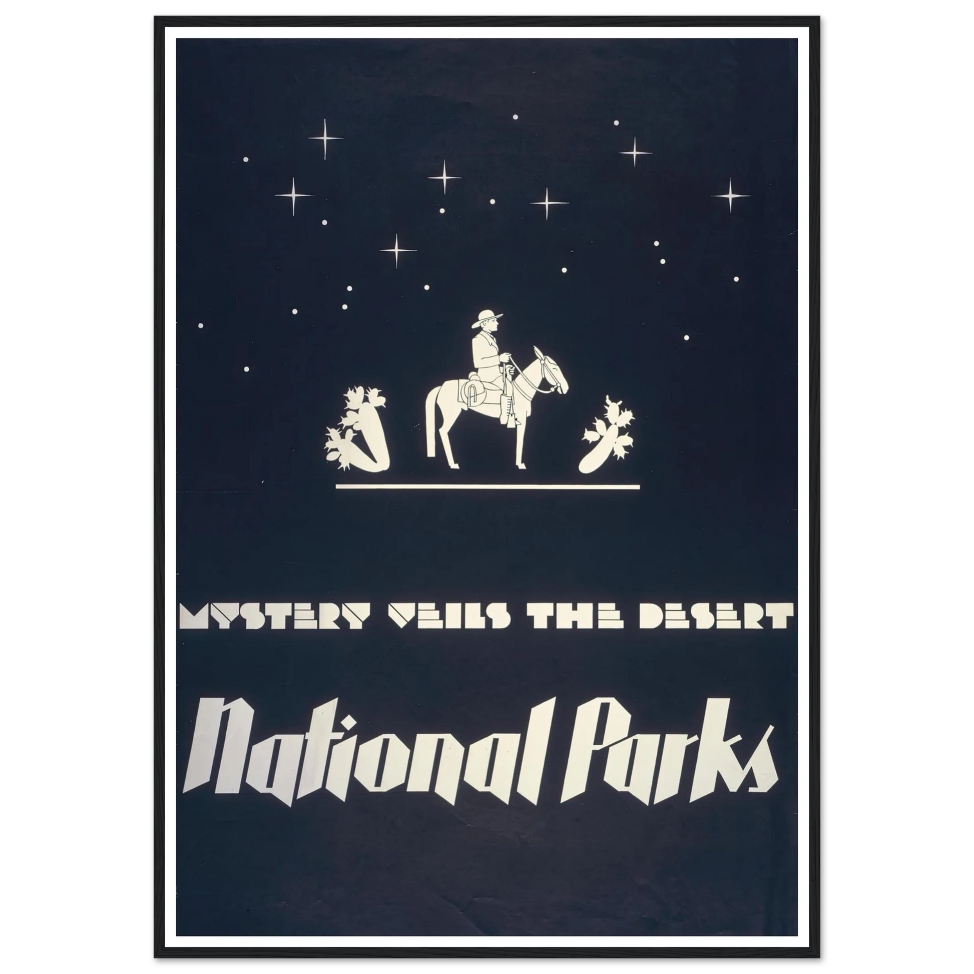 Mystery veils the desert – National parks (1930) Art Print | Dorothy Waugh-Quipham Collections