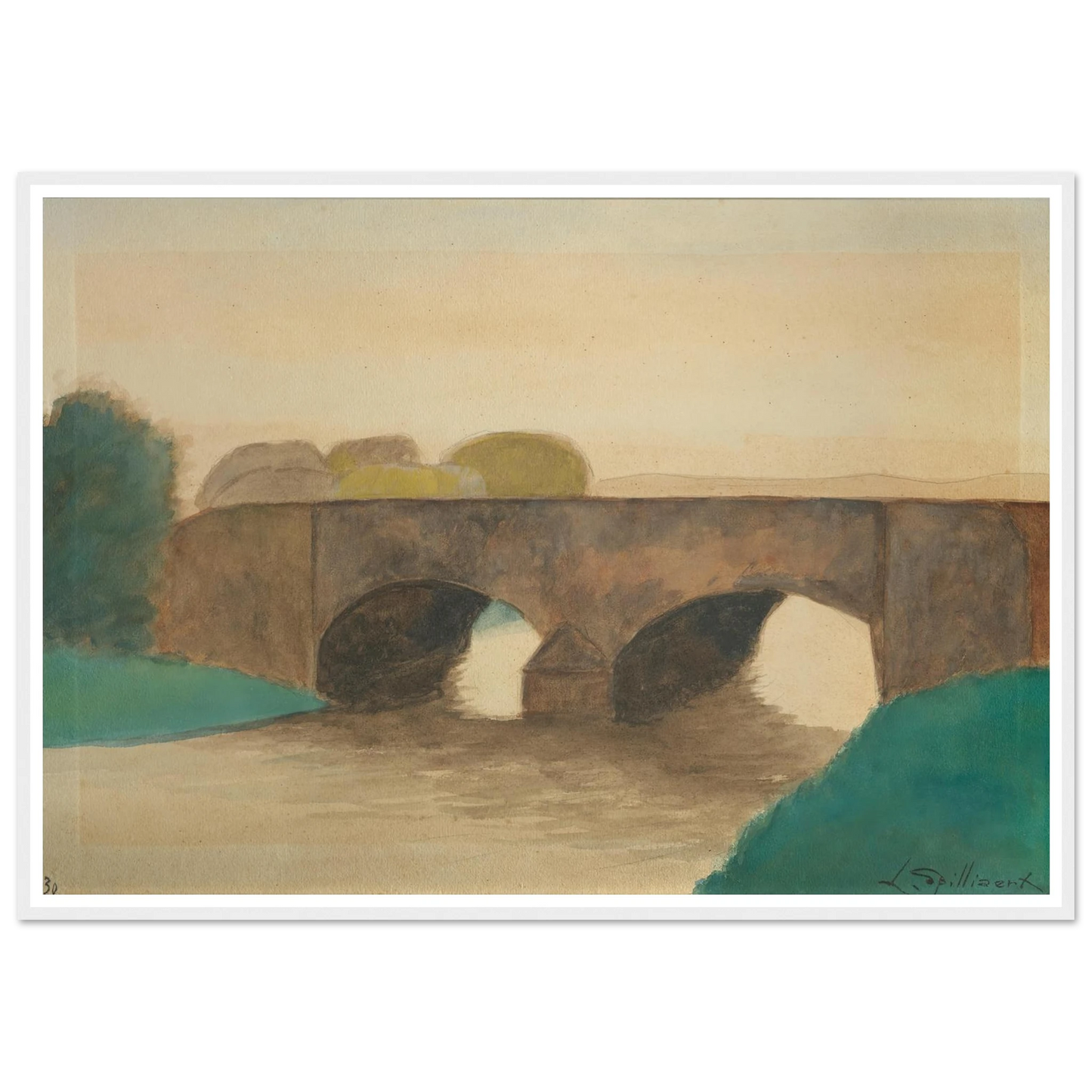 Brug (1930) Art Print | Leon Spilliaert-Quipham Collections