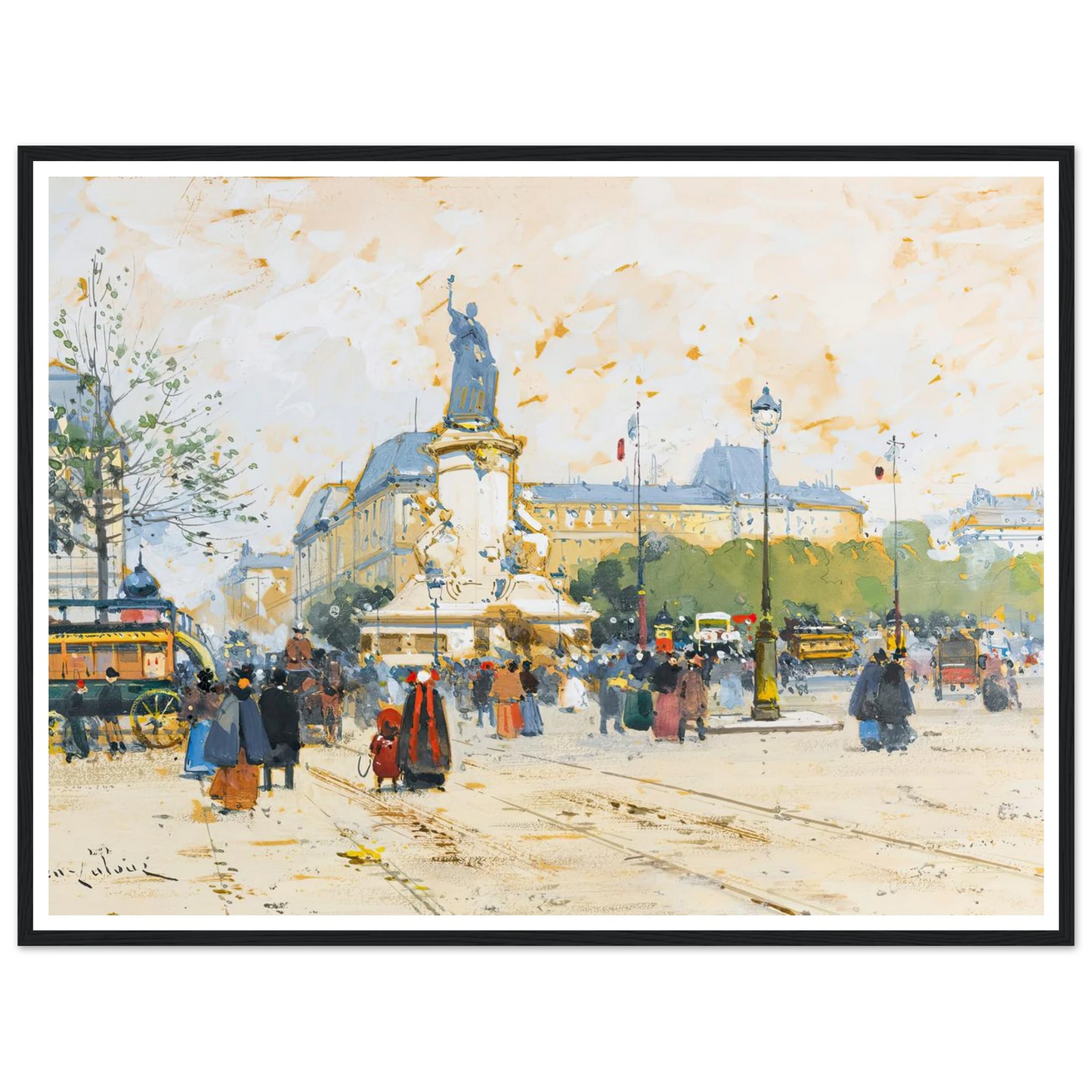 La Place De La République Art Print | Eugene Galien Laloue-Quipham Collections