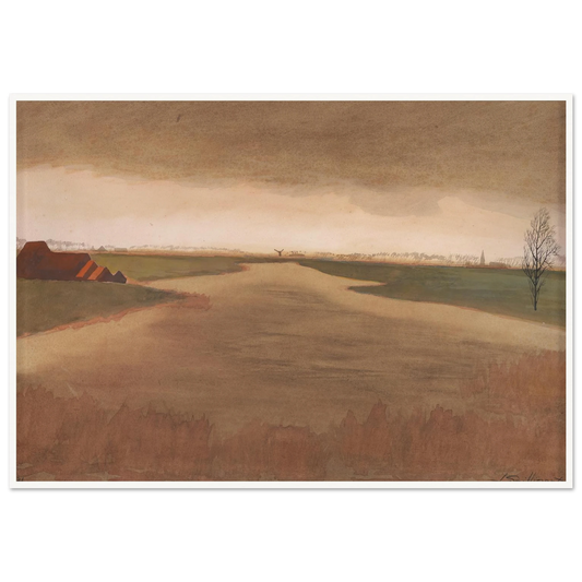 Landschap – Keignaertkreek te Zandvoorde (1931) Art Print | Leon Spilliaert-Quipham Collections
