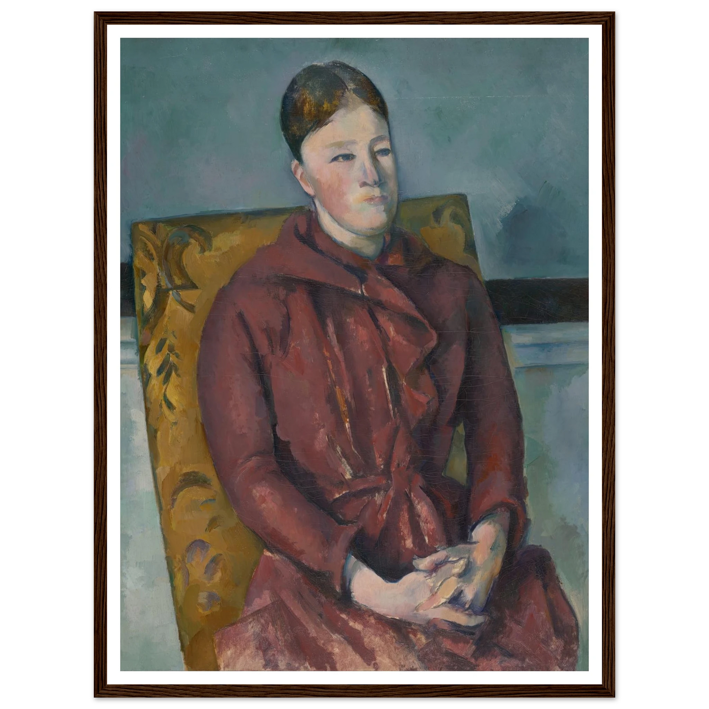 Madame Cézanne in a Yellow Chair (1888-90) Art Print | Paul Cezanne-Quipham Collections