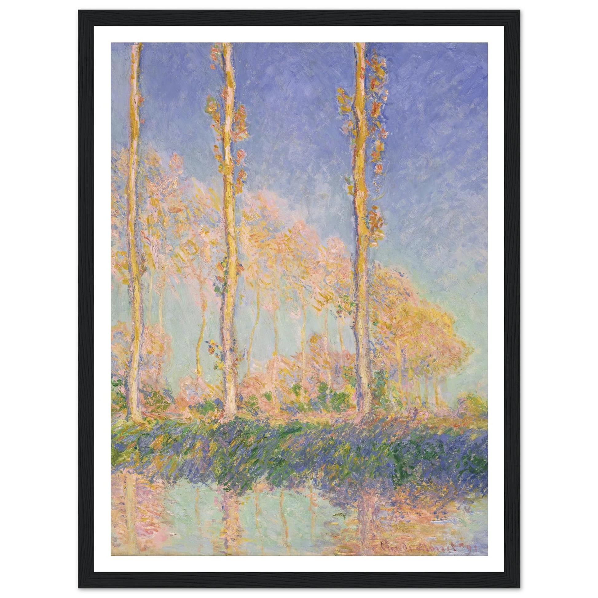 Poplars (1891) Art Print | Claude Monet-Quipham Collections