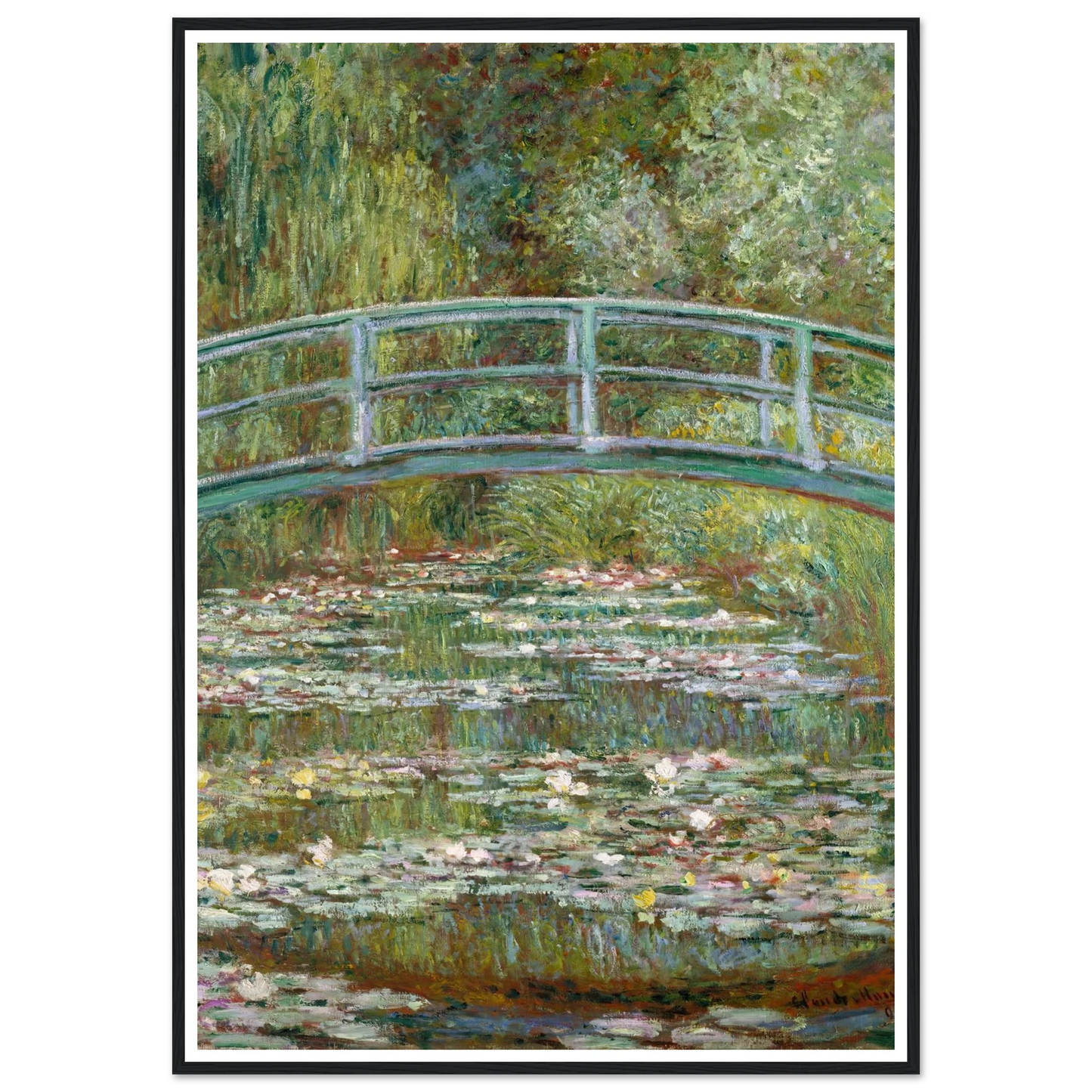 Bridge over a Pond of Water Lilies (1899) Art Print | Claude Monet-Quipham Collections