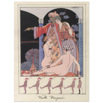 Vieille Turquie (Dans le sérail) (1914-1915) Art Print | George Barbier-Quipham Collections