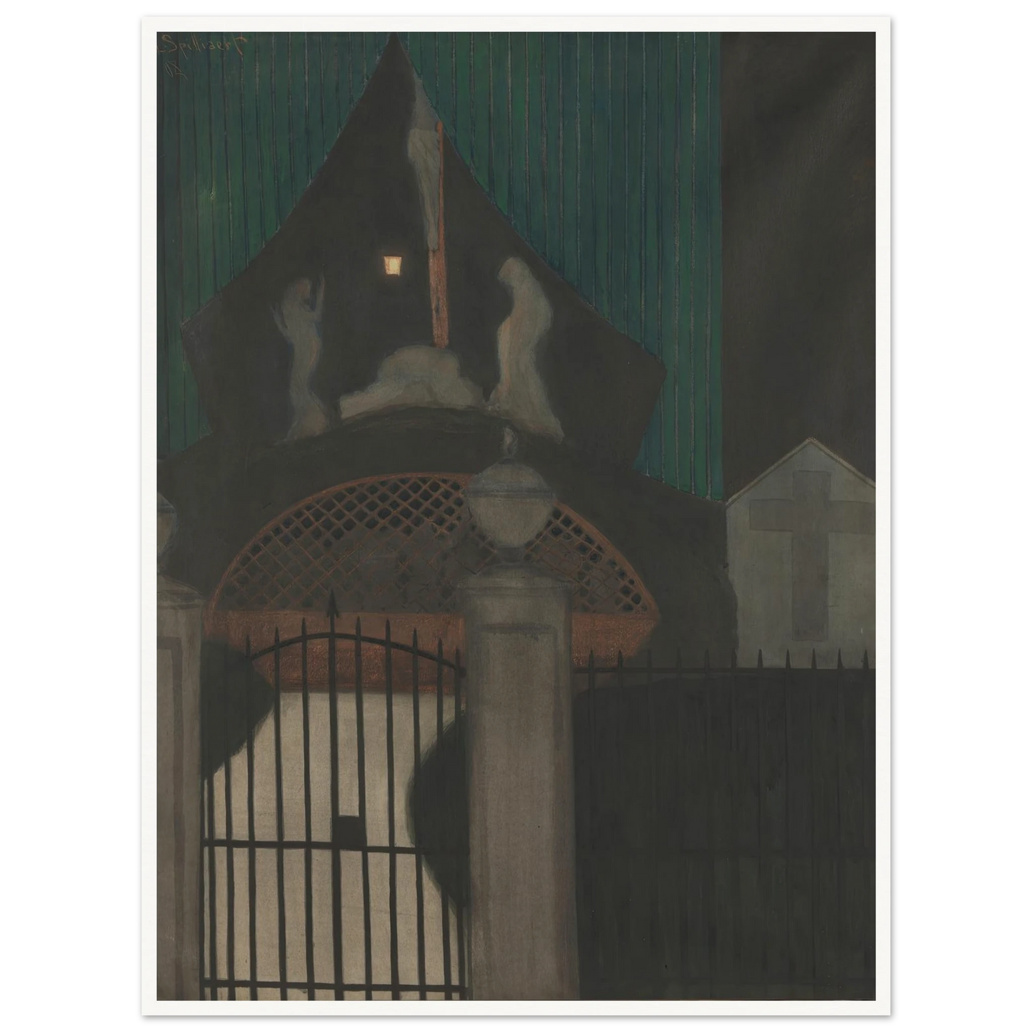 Calvarie en vagevuur te Oostende (1908) Art Print | Leon Spilliaert-Quipham Collections