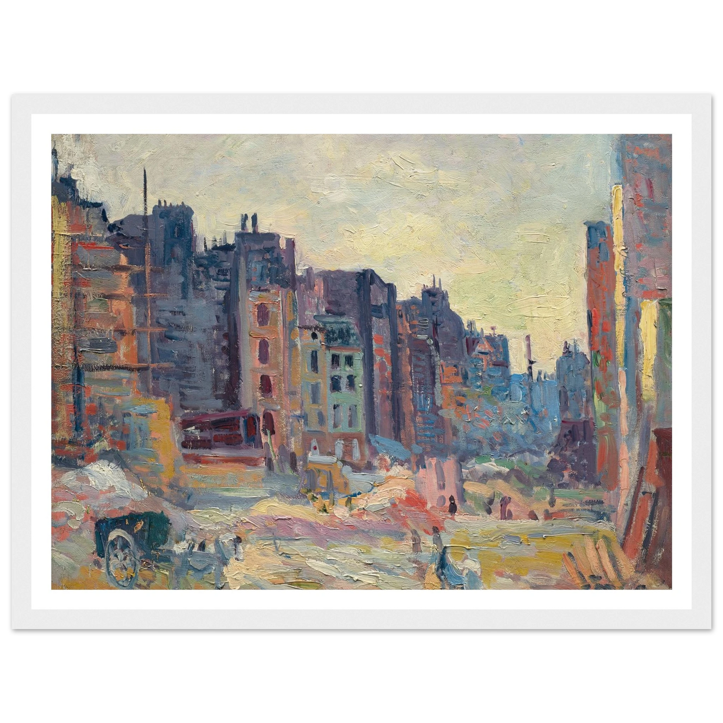 Paris, Le percement de la rue Réaumur (1907-08) Art Print | Maximilien Luce-Quipham Collections