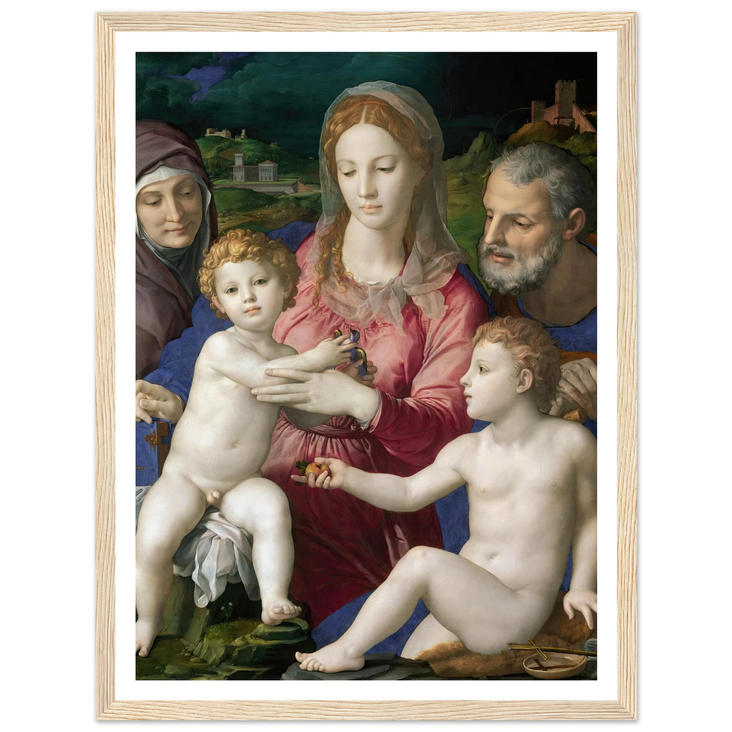 Holy Family with St. Anne and the Infant St. John (1545 - 1546) Art Print | Agnolo Bronzino-Quipham Collections
