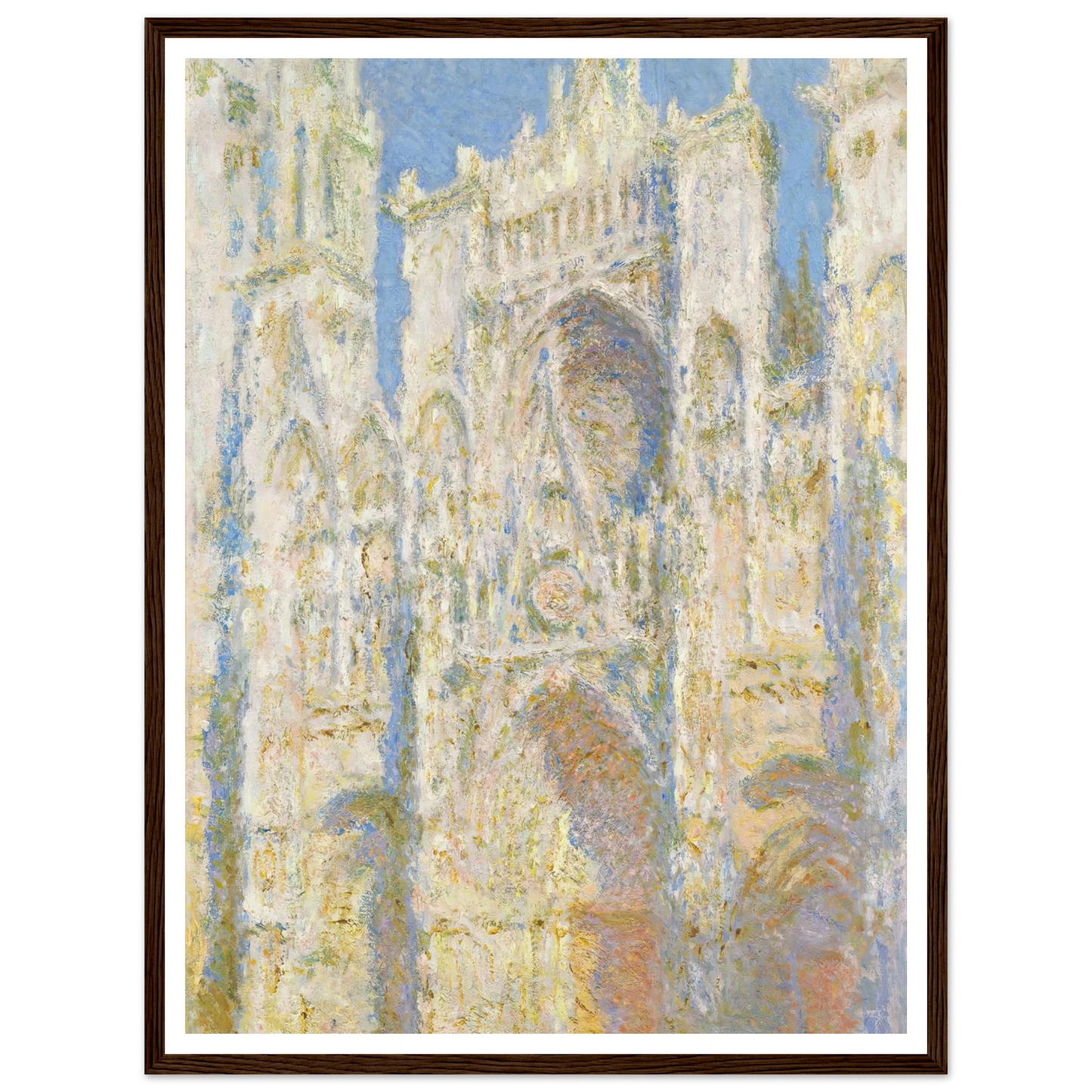 Rouen Cathedral, West Façade, Sunlight (1894) Art Print | Claude Monet-Quipham Collections