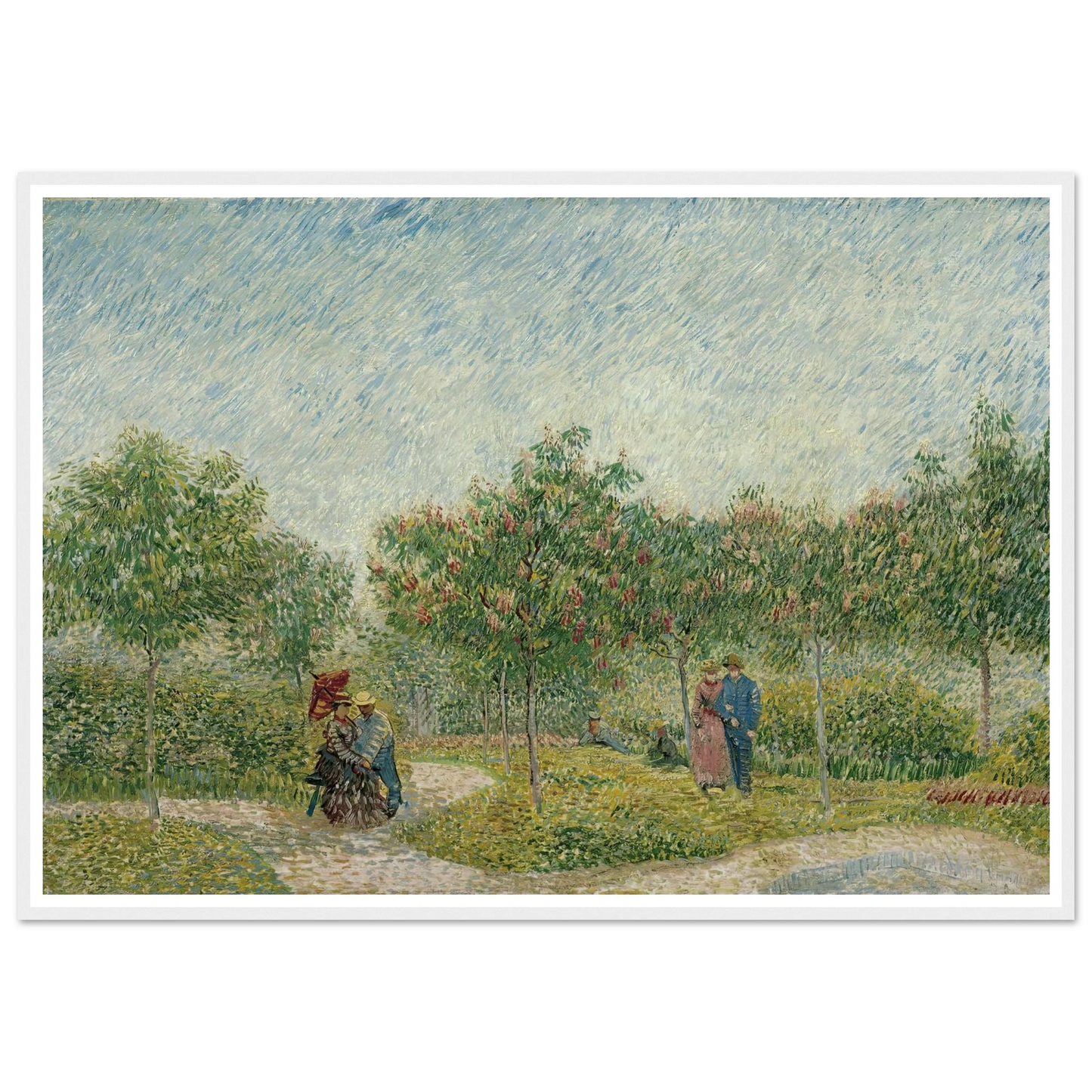 Garden in Montmarte with lovers (1887) Art Print | Vincent van Gogh-Quipham Collections