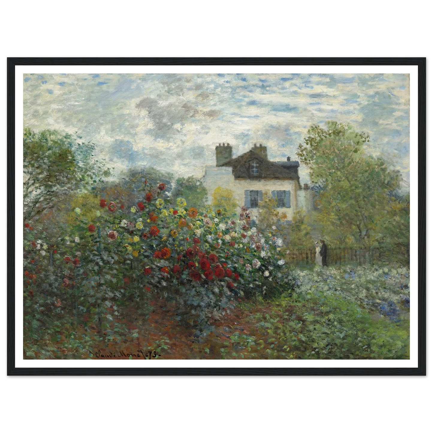 The Artist’s Garden in Argenteuil (A Corner of the Garden with Dahlias) (1873) Art Print | Claude Monet-Quipham Collections