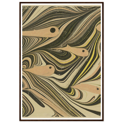 Marmorpapier (mit Fischmotiven) (1903 - 1907) Art Print | Josef Hoffmann-Quipham Collections