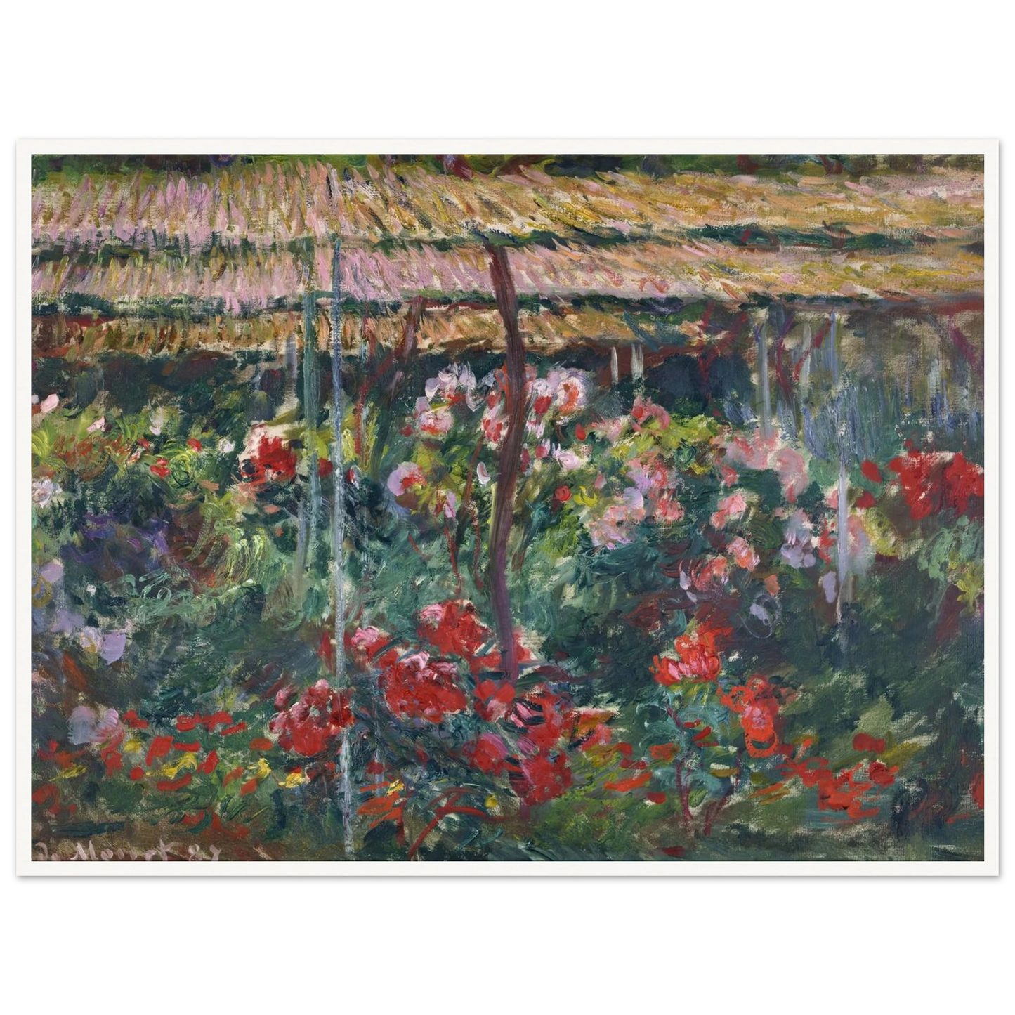 Peony Garden (1887) Art Print | Claude Monet-Quipham Collections