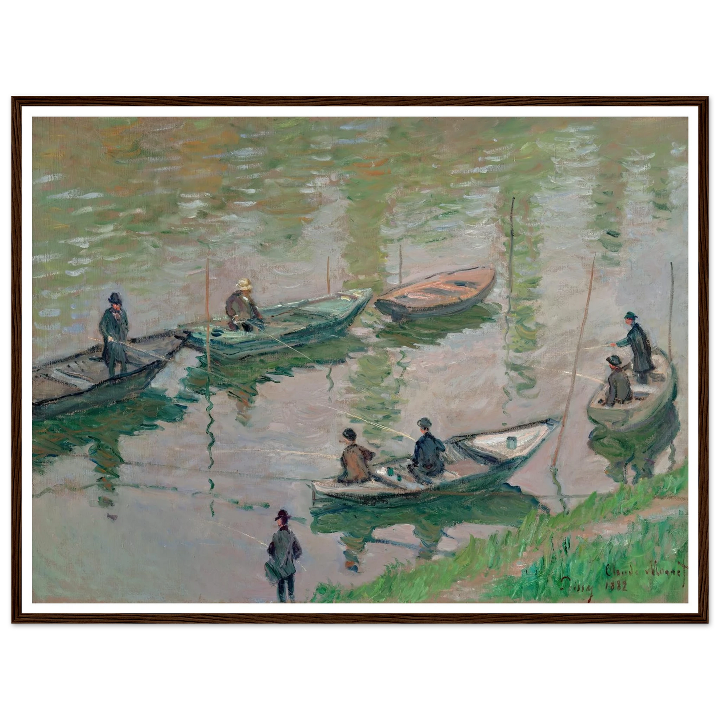 Fisherman on the Seine near Poissy (1882) Art Print | Claude Monet-Quipham Collections