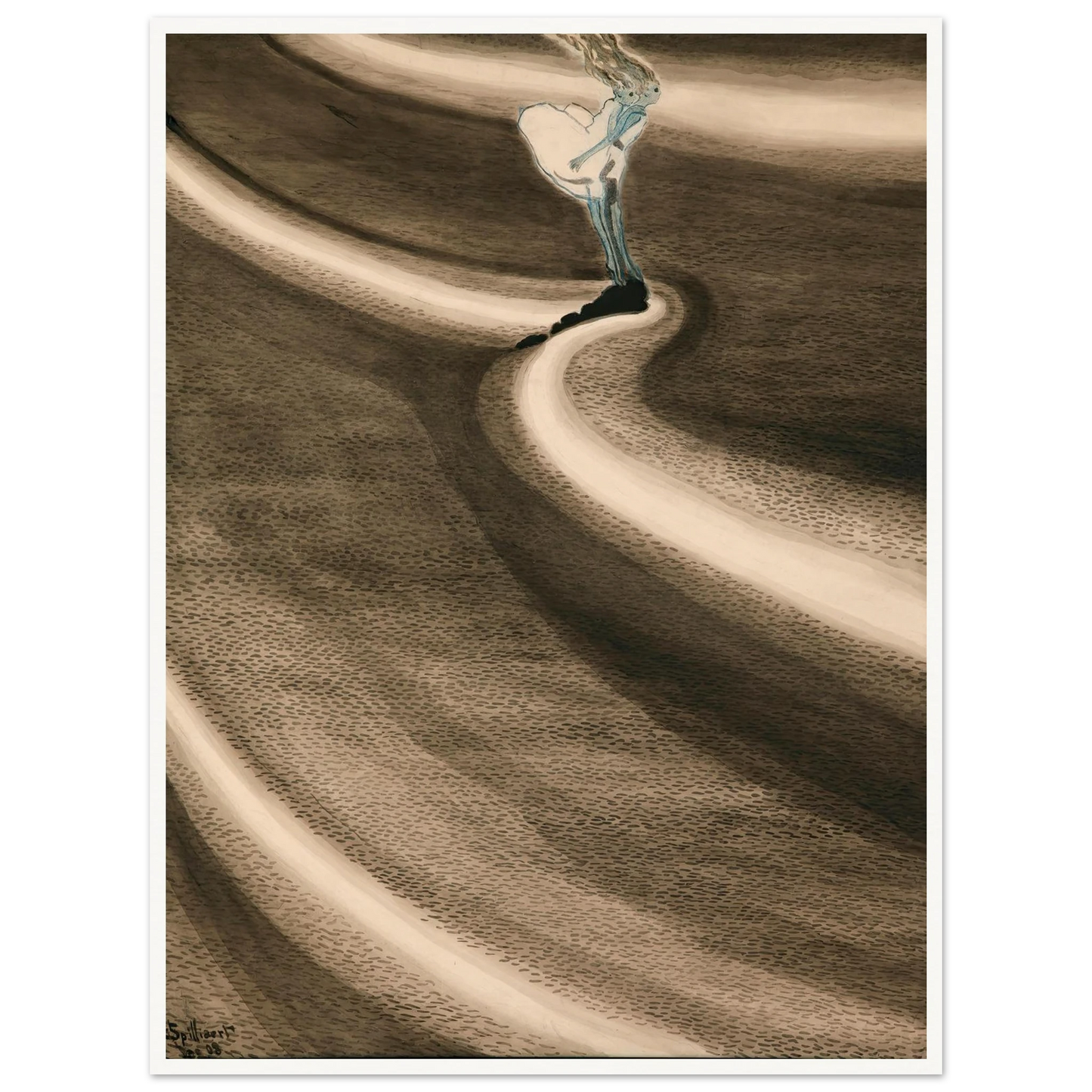 Fillettes devant la vague (1908) Art Print | Leon Spilliaert-Quipham Collections