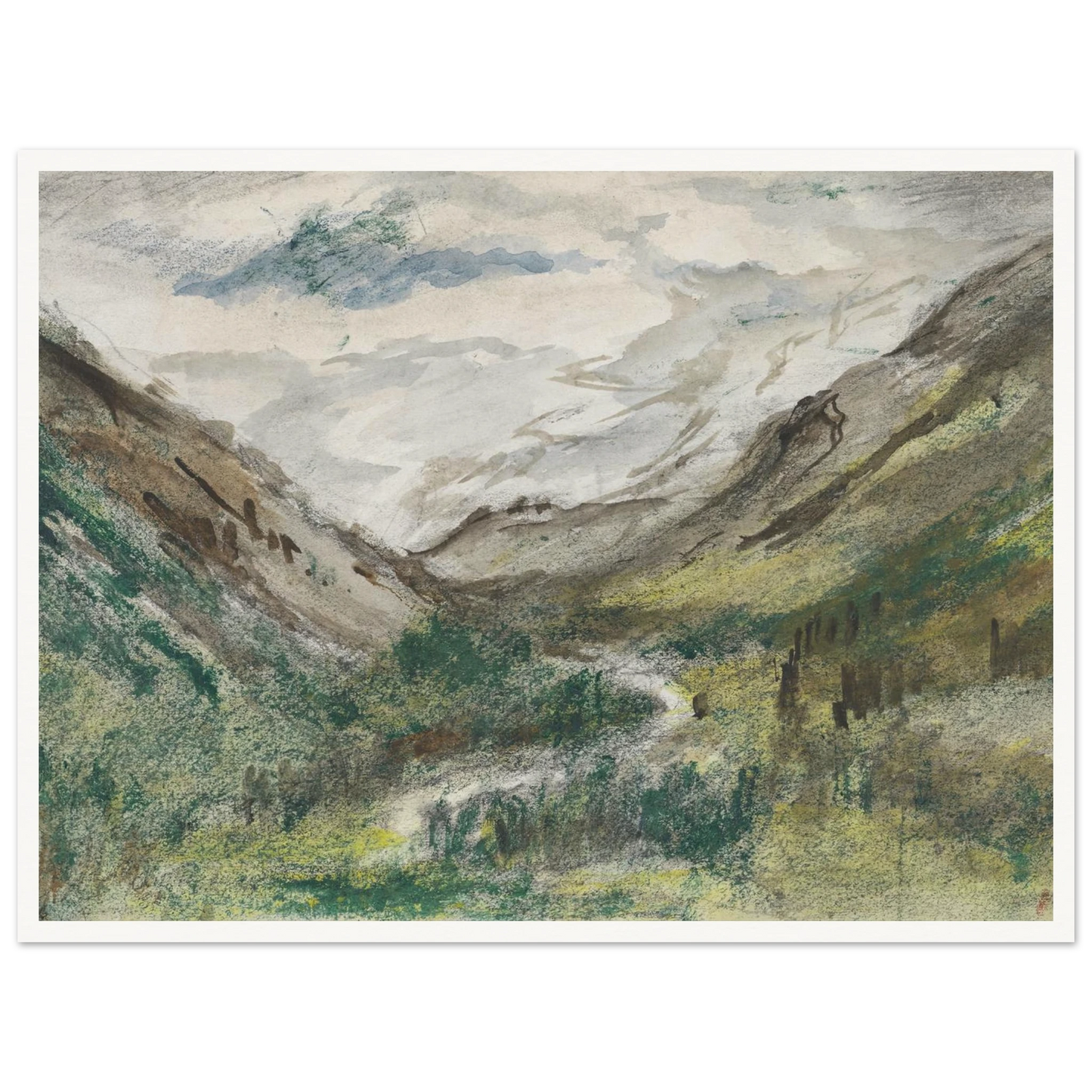 Dal met begroeide bergen (1834 - 1911) Art Print | Jozef Israels-Quipham Collections