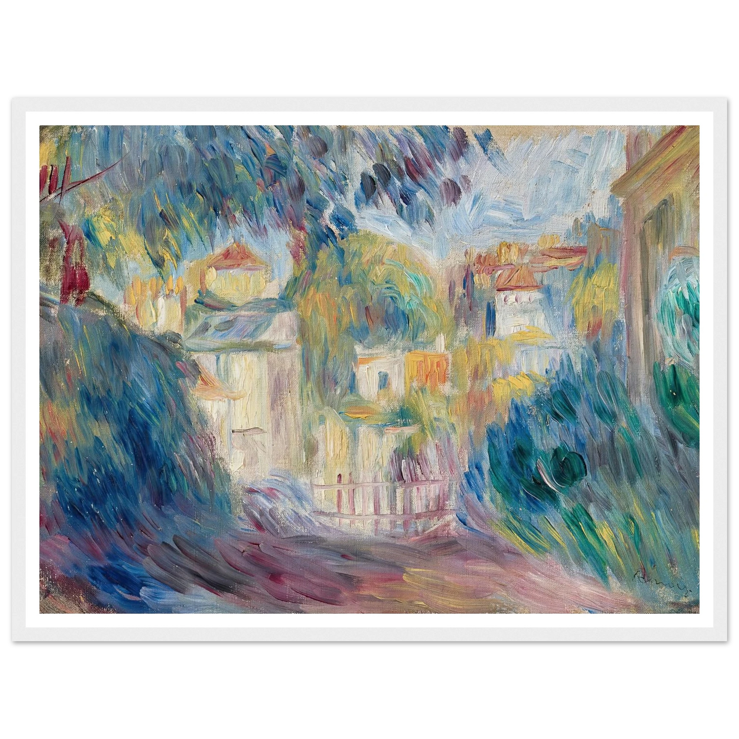 Jardin à Montmartre (1895-1900) Art Print | Pierre Auguste Renoir-Quipham Collections