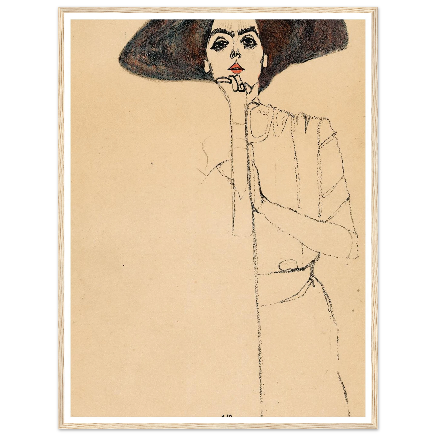 Frauenbildnis II Art Print | Egon Schiele-Quipham Collections
