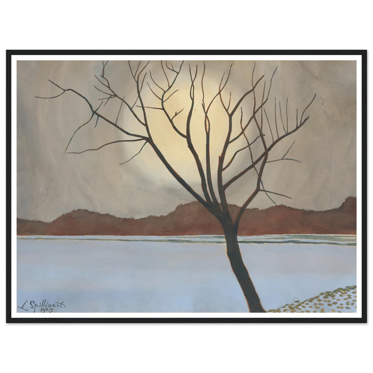 Landschap met boom op het voorplan (from 1929 until 1930) Art Print | Leon Spilliaert-Quipham Collections