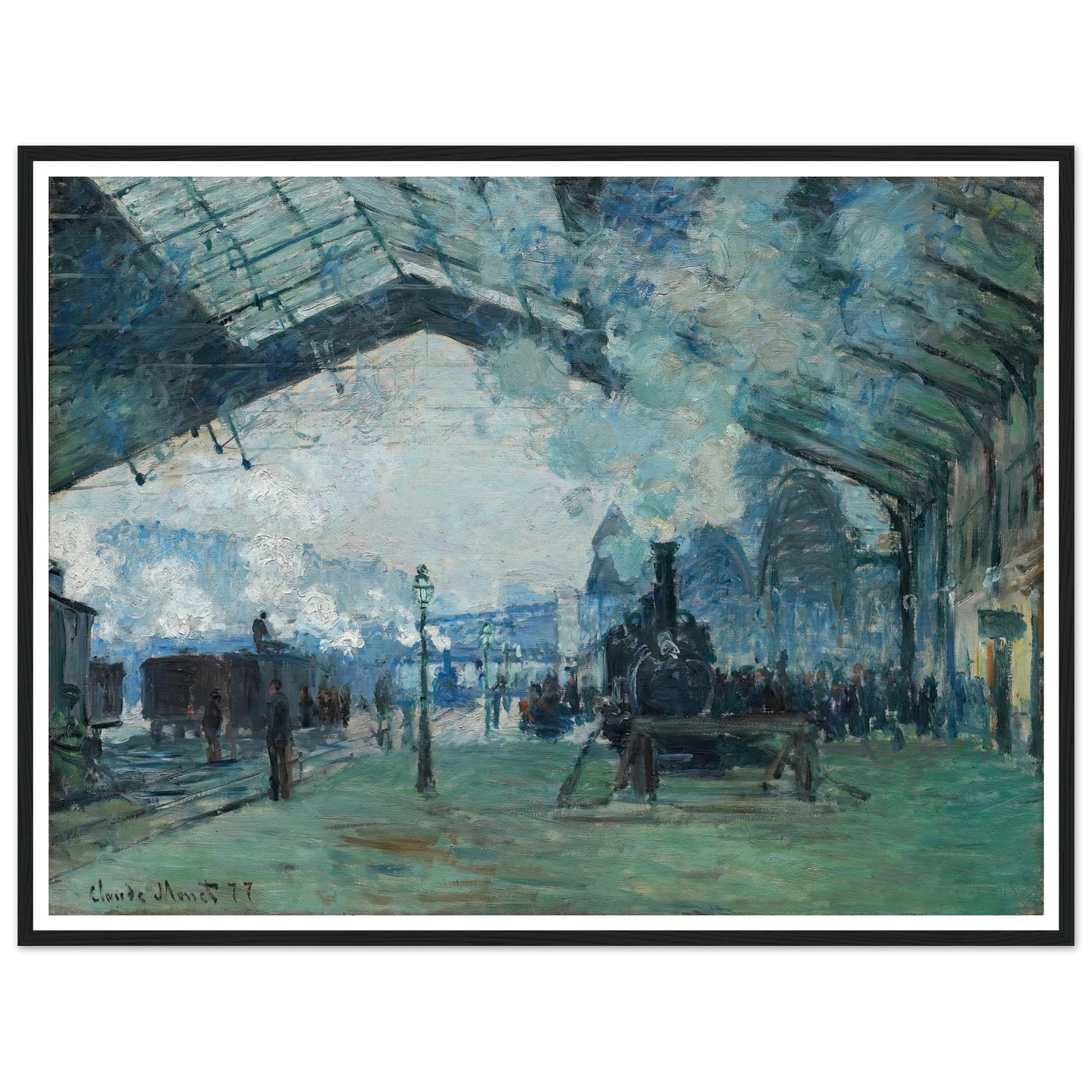 Arrival of the Normandy Train, Gare Saint-Lazare (1877) Art Print | Claude Monet-Quipham Collections