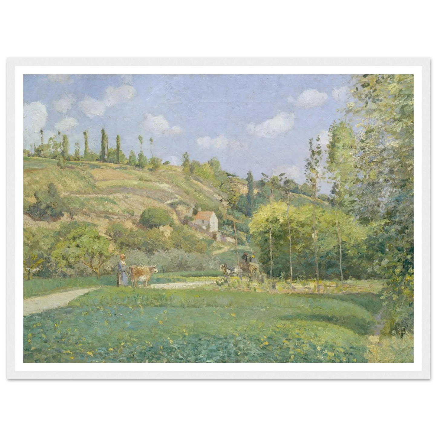 A Cowherd at Valhermeil, Auvers-sur-Oise (1874) Art Print | Camille Pissarro-Quipham Collections