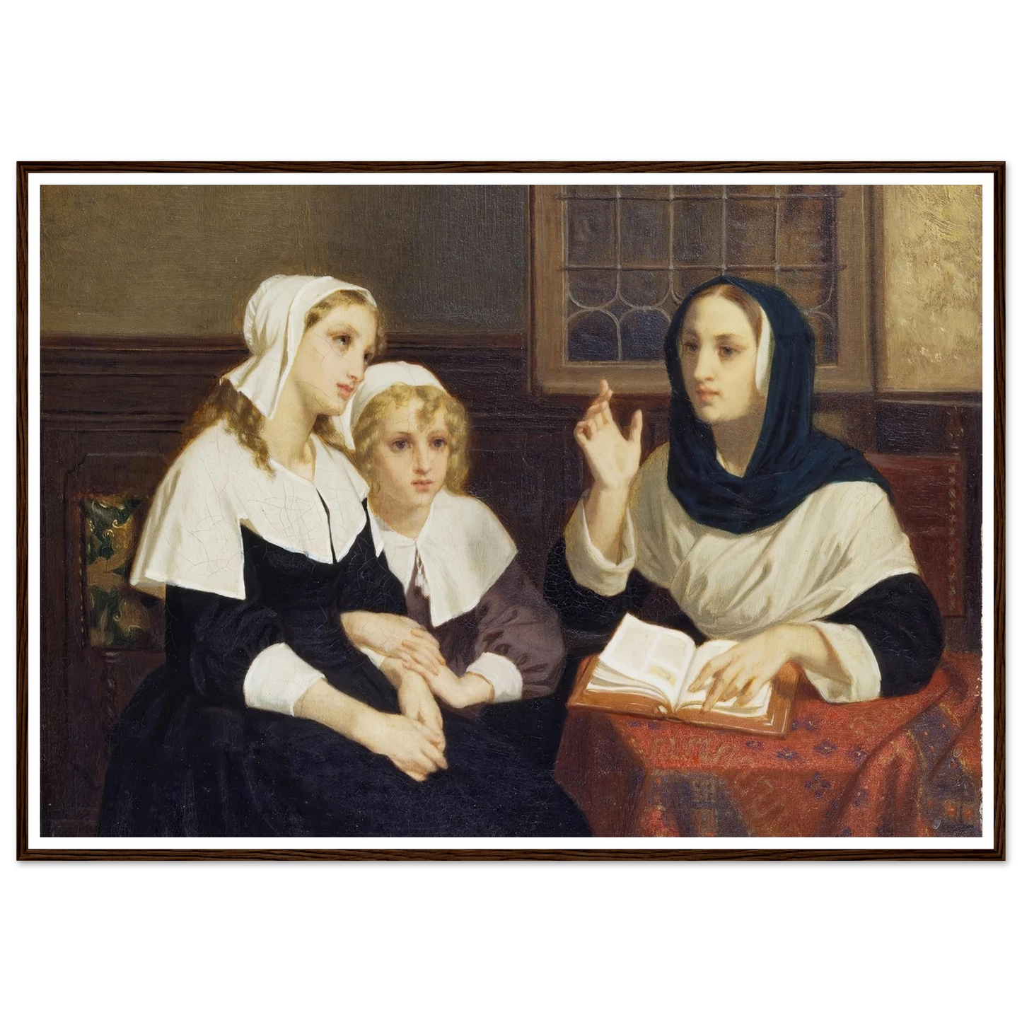Reading the Bible (c. 1859) Art Print | Hugues Merle-Quipham Collections