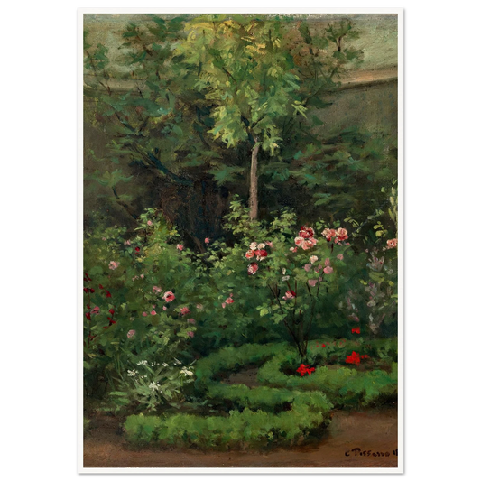 A Rose Garden (1862) Art Print | Camille Pissarro-Quipham Collections