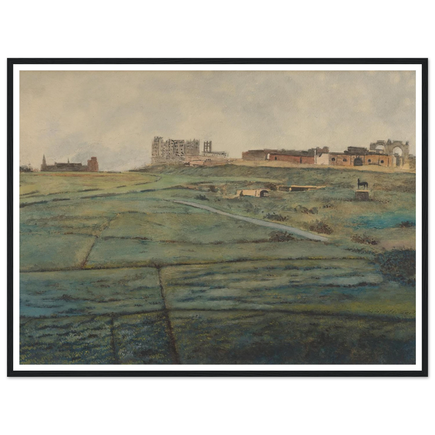 De Wellingtonrenbaan en het Royal Palace Hotel te Oostende kort na de Tweede Wereldoorlog (1945) Art Print | Leon Spilliaert-Quipham Collections
