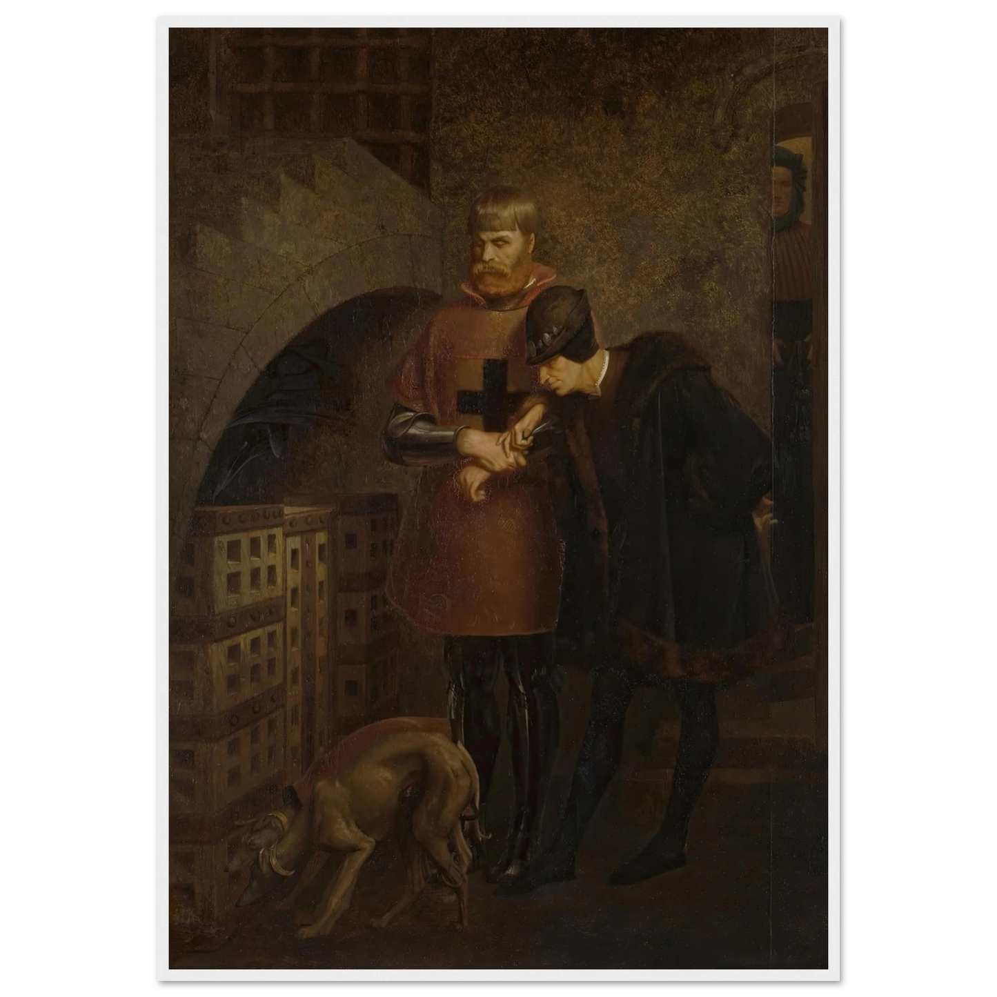 Louis XI of France visiting Cardinal Balue in his iron cage (1883) Art Print | Jean Leon Gerome-Quipham Collections