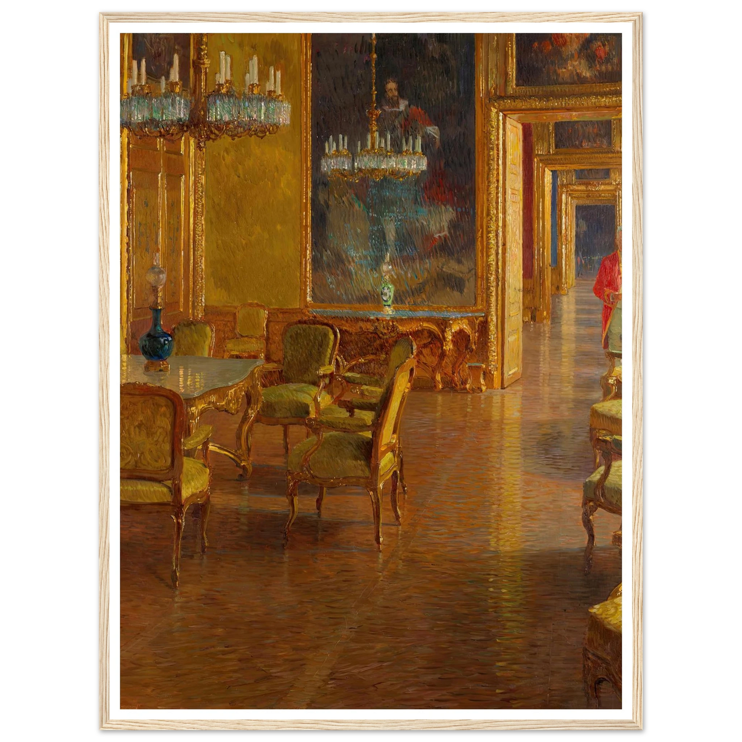 Interieur im Winterpalais des Prinzen Eugen von Savoyen in der Himmelpfortgasse (1907-1908) Art Print | Carl Moll-Quipham Collections