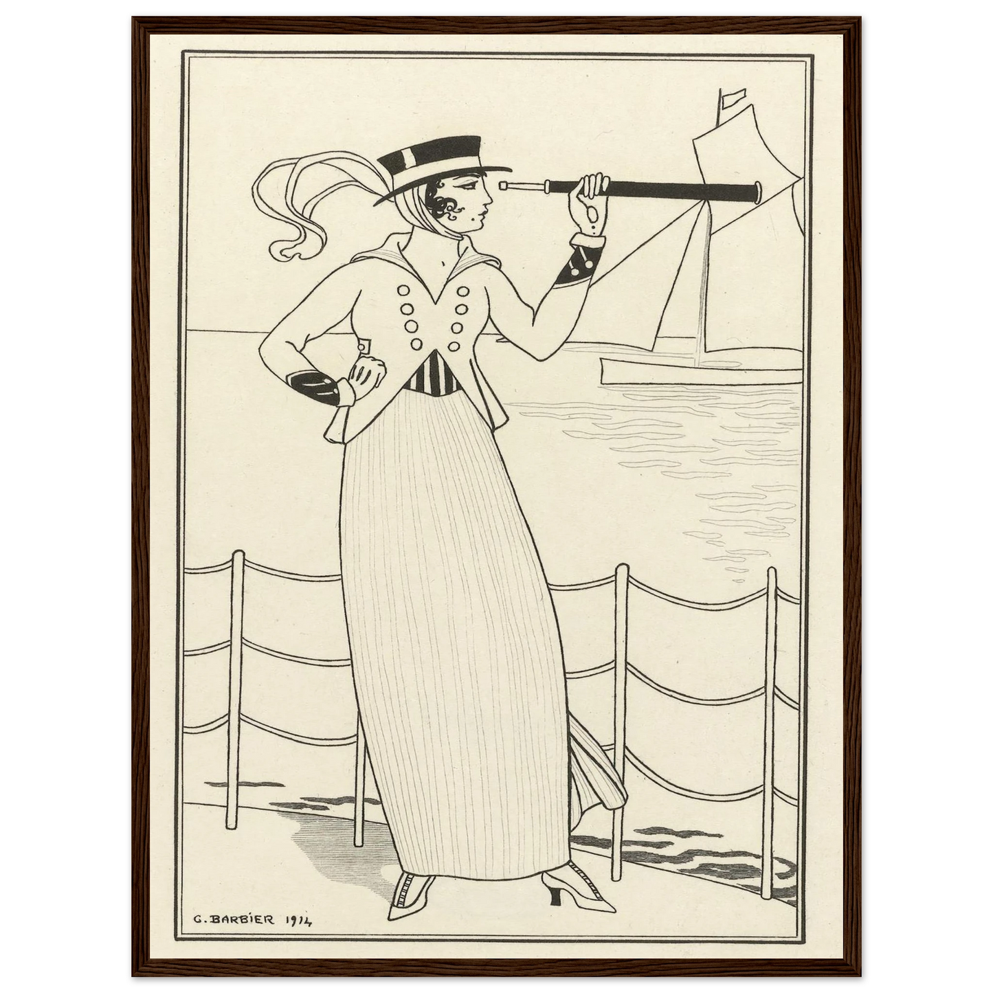 Journal des Dames et des Modes, Costumes Parisiens, 1914, No. 164 (1914) Art Print | George Barbier-Quipham Collections