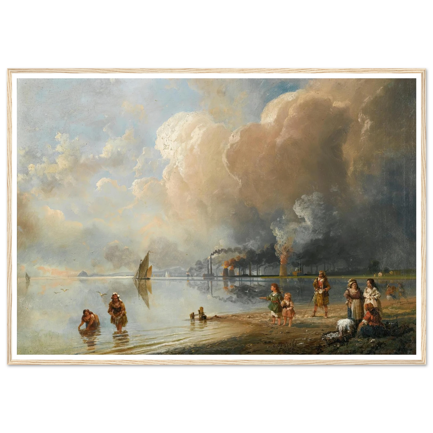 On the banks of the forth, Edinburgh Art Print | Carlo Bossoli-Quipham Collections