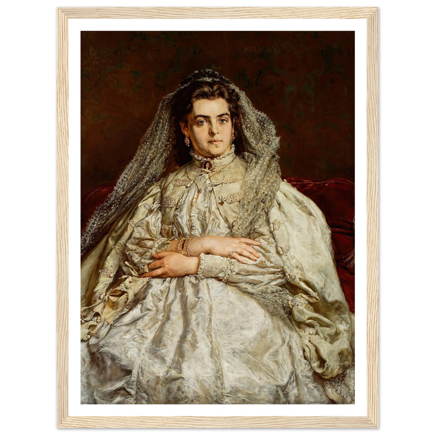 Portrait of artist’s wife, Teodora née Giebułtowska (1879) Art Print | Jan Matejko-Quipham Collections