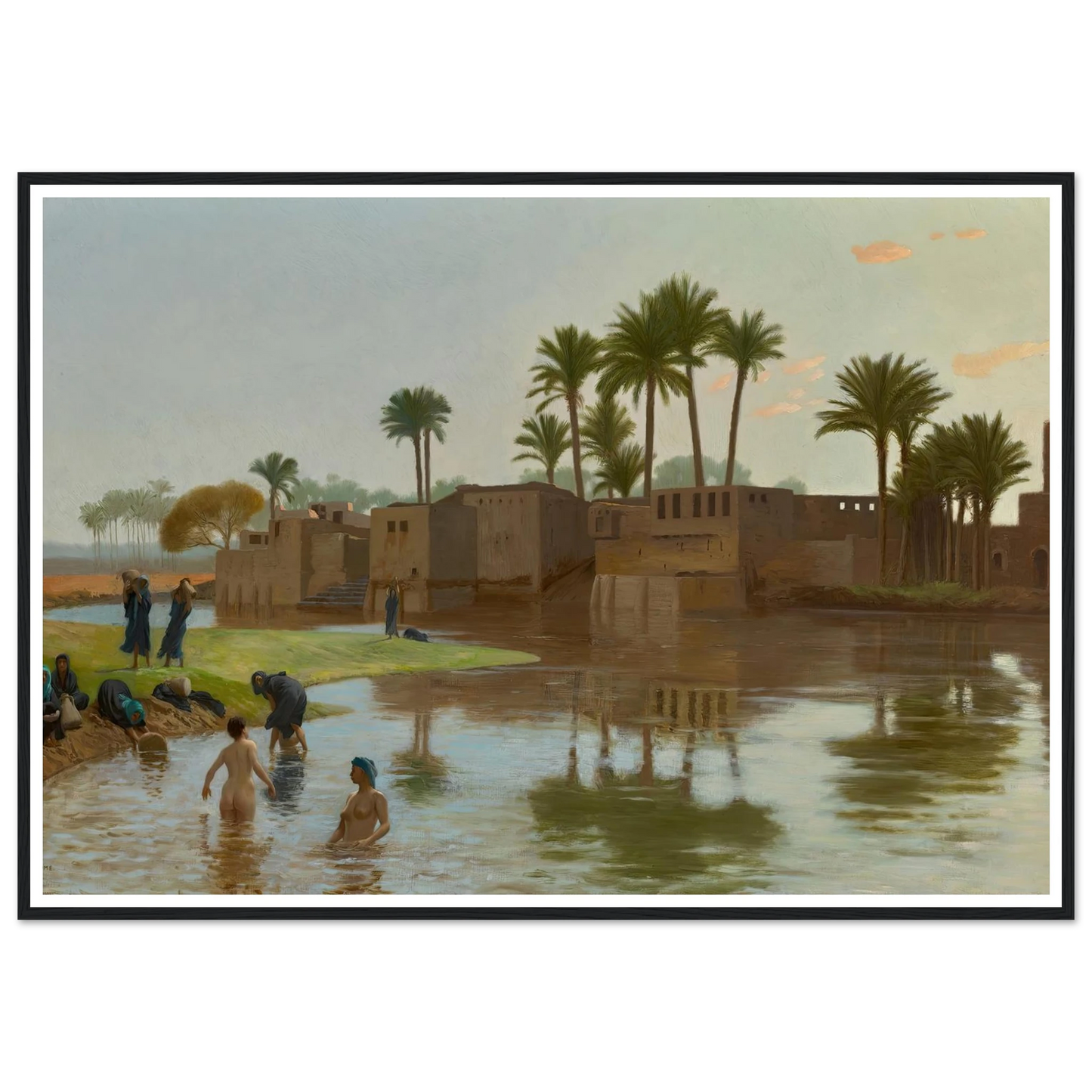 Femmes fellahs au bain Art Print | Jean Leon Gerome-Quipham Collections