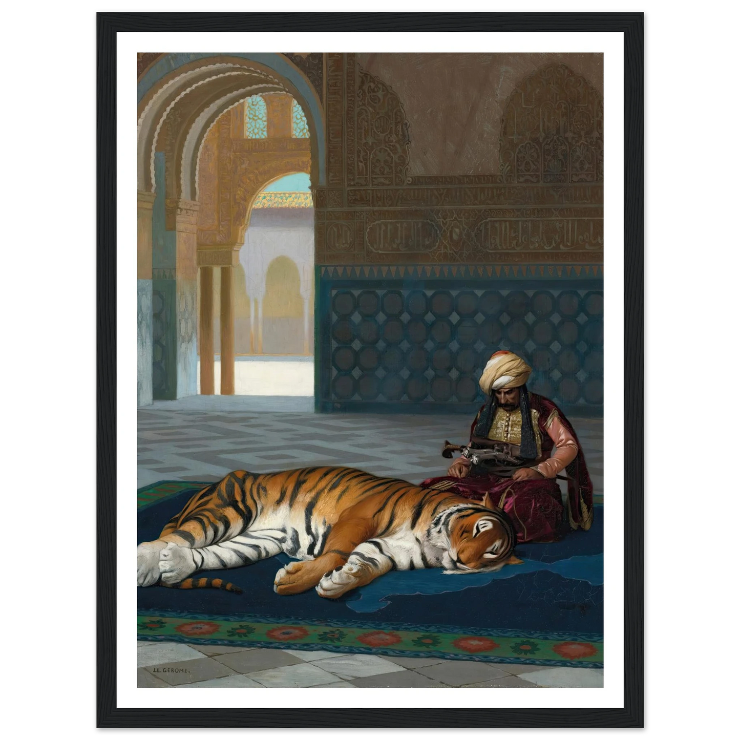 Le Tigre Et Le Gardien Art Print | Jean Leon Gerome-Quipham Collections