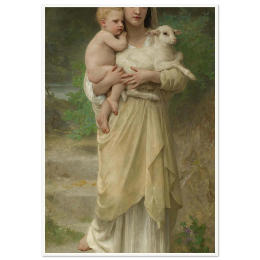 Les Agneaux (1897) Art Print | William Bouguereau-Quipham Collections