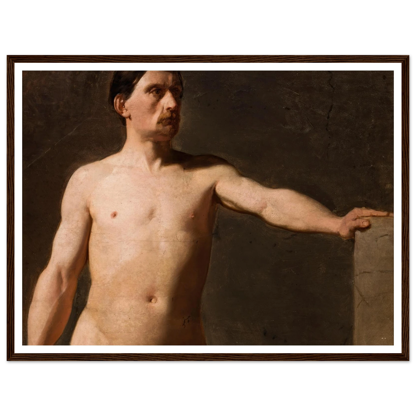 Male nude – torso of a male figure (1859) Art Print | Jan Matejko-Quipham Collections